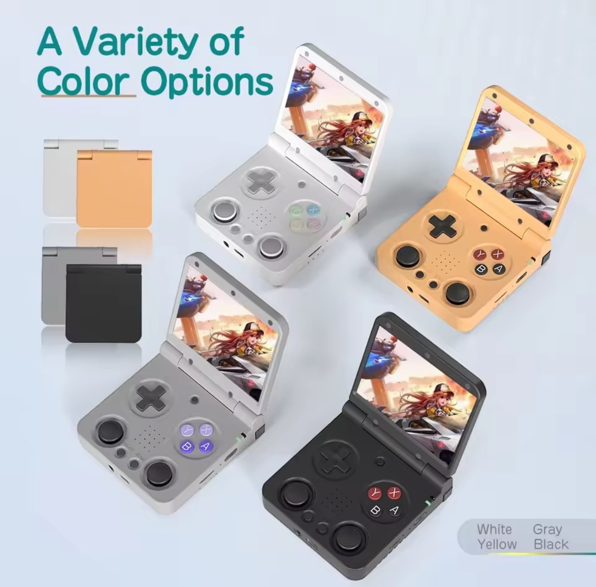 MIYOO Flip V2 Handheld Game Players 3.5»IPS Screen Linux System Onion OS Video