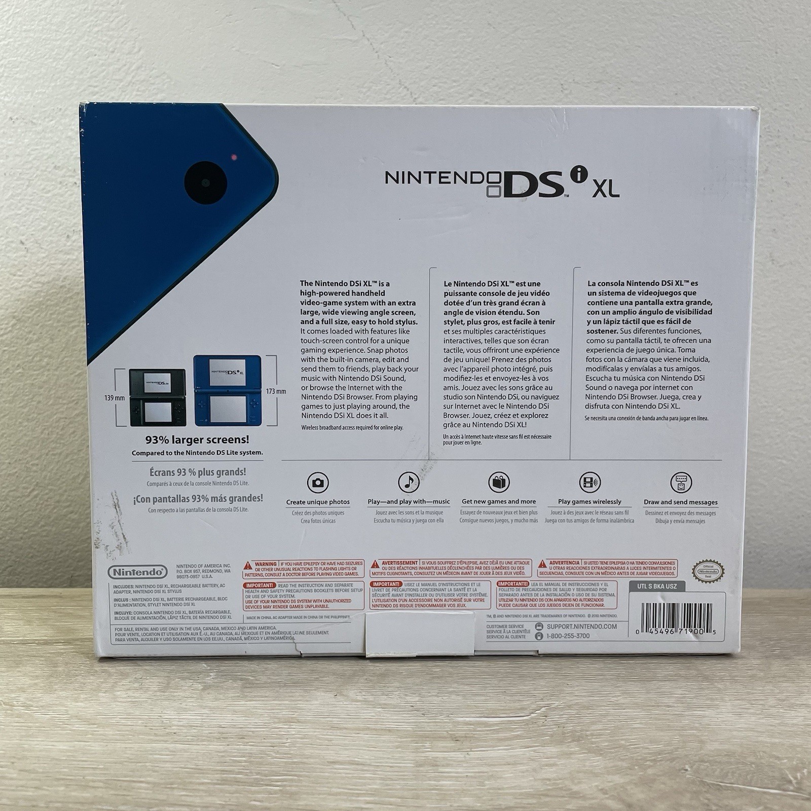 Nintendo DSi XL – Complete In Box – Midnight Blue Handheld Console – Great Cond