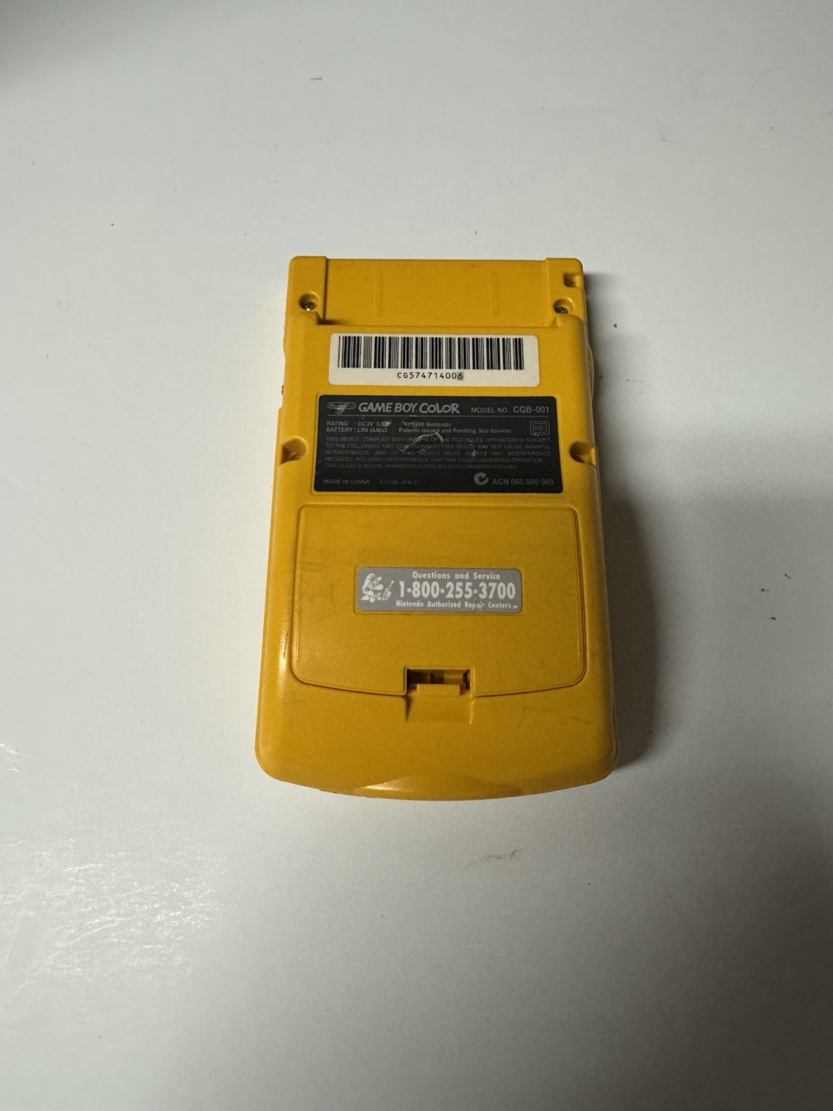 Nintendo Game Boy Color Handheld Game Console CGB-001 GBC Dandelion Yellow