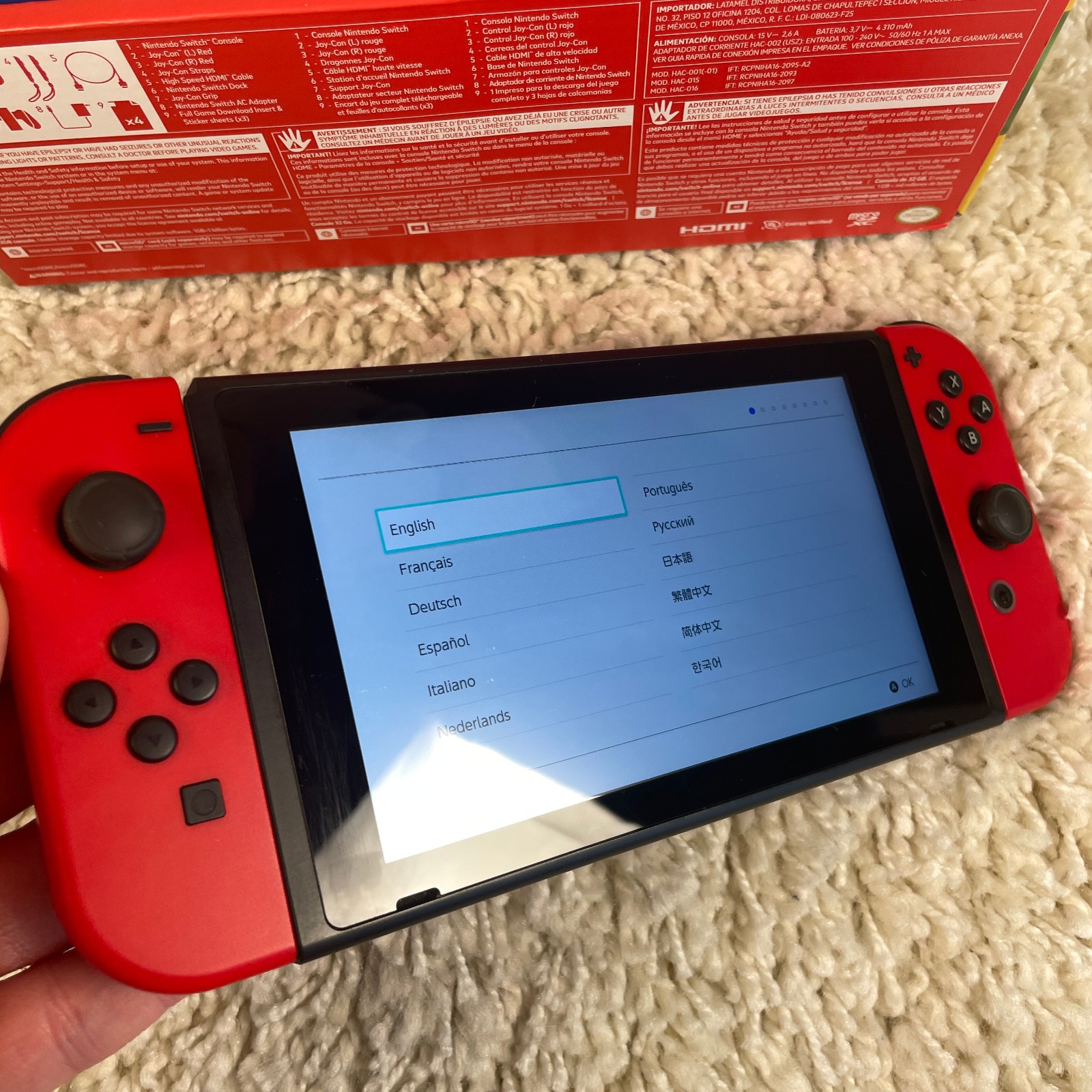Nintendo Switch Mario Choose One Bundle Console No Code Complete in Box CIB