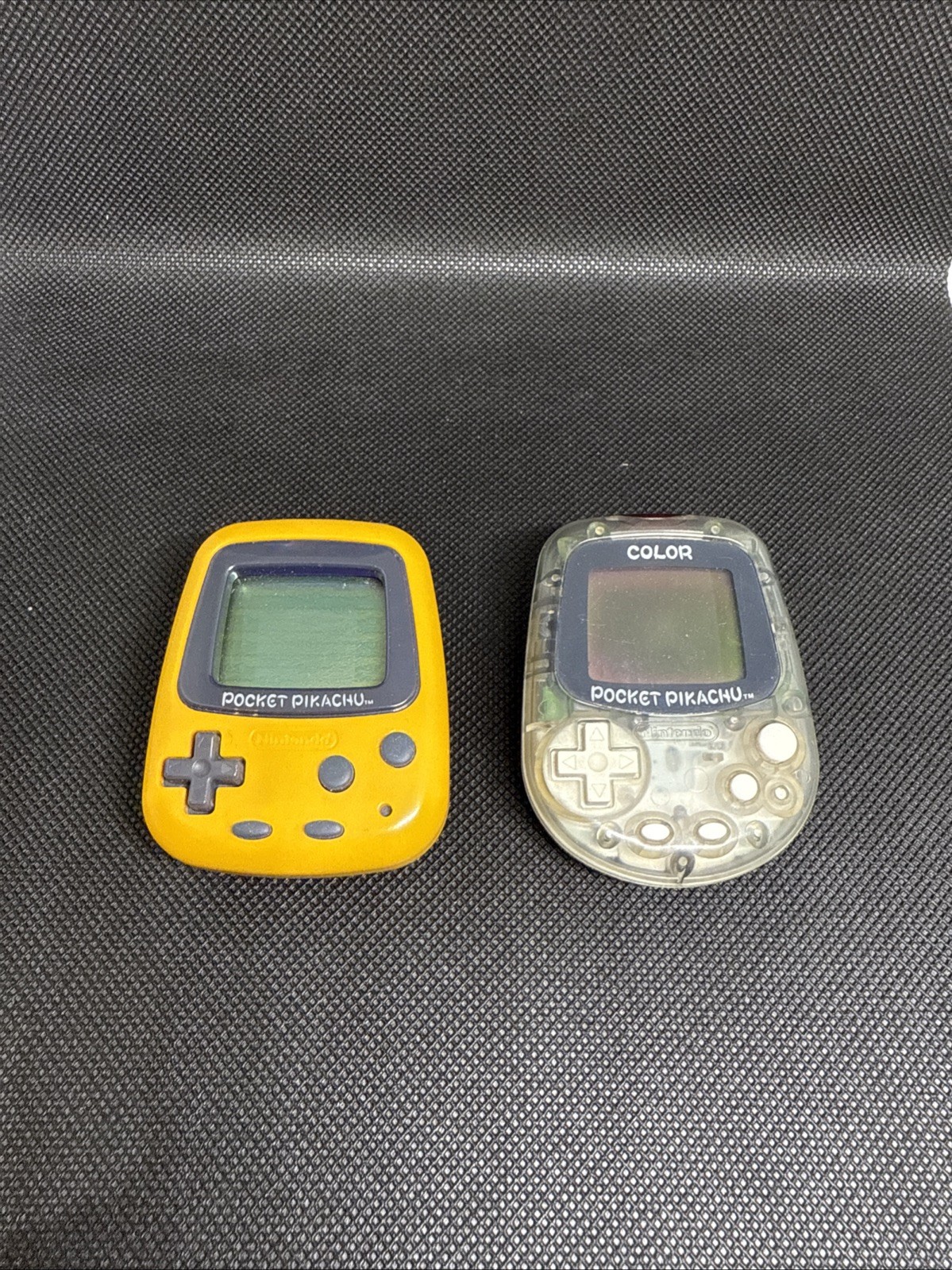 Pocket Pikachu Color Yellow ＆ Clear 2 set Pedometer Pokemon Used Tested Japan