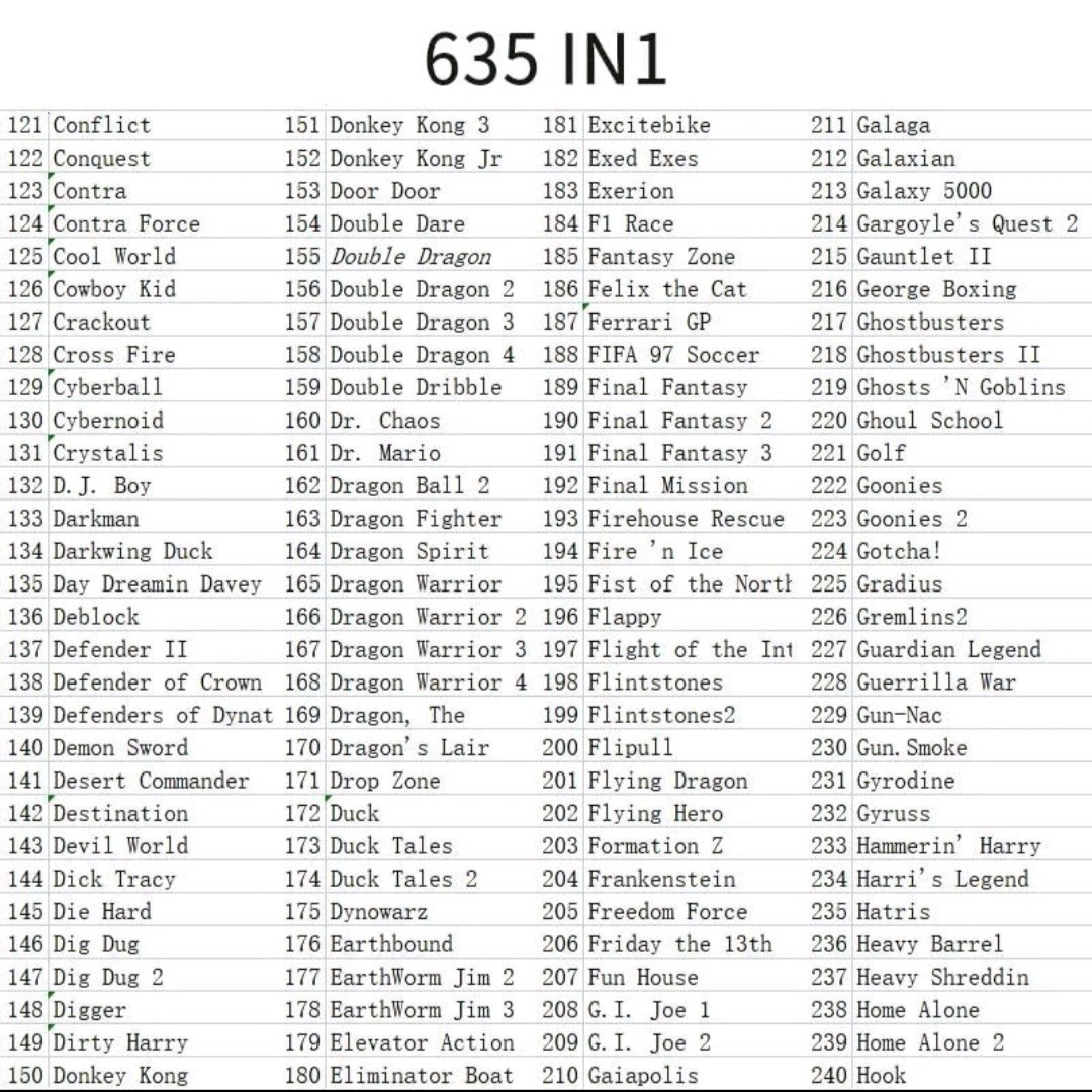 Super 635 in 1 Classic 8 Bit Collection «Trendholders 1G bit – New