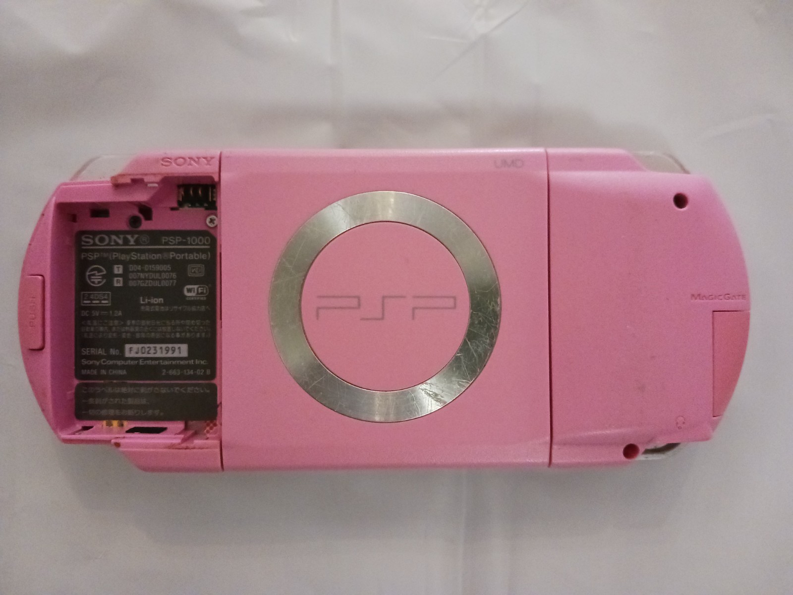 Sony PSP Console PSP-1000 Pink Tested Works Japan Used