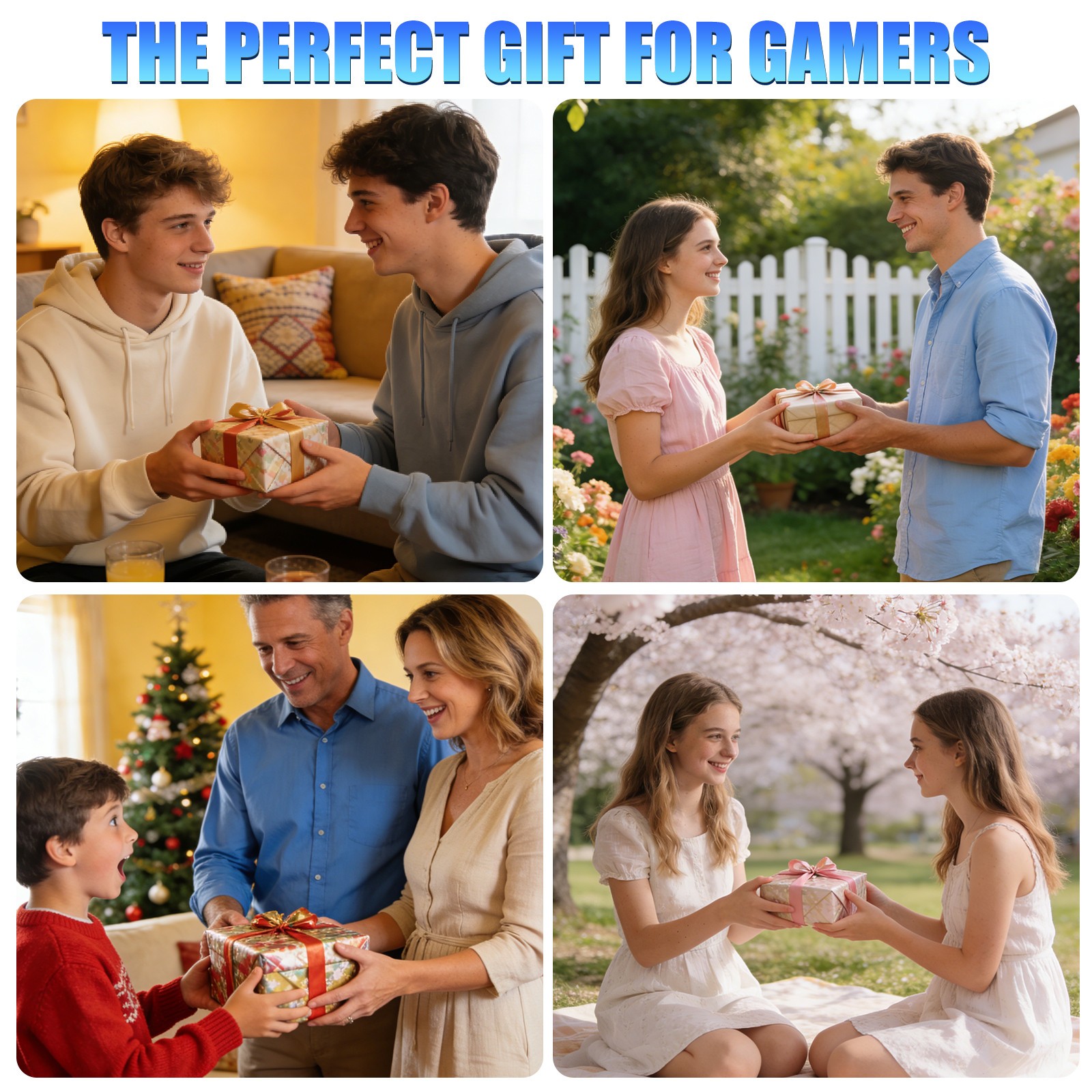 Retro Game Console 40000+ Games 4K HDMI Output w/ 2 Wireless Controllers &128GB~
