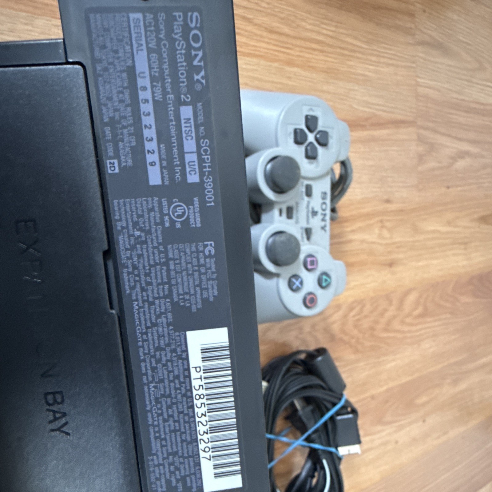 Sony PlayStation 2 PS2 Console SCPH-39001 NTSC-U/C Black Bundle w/ Cables