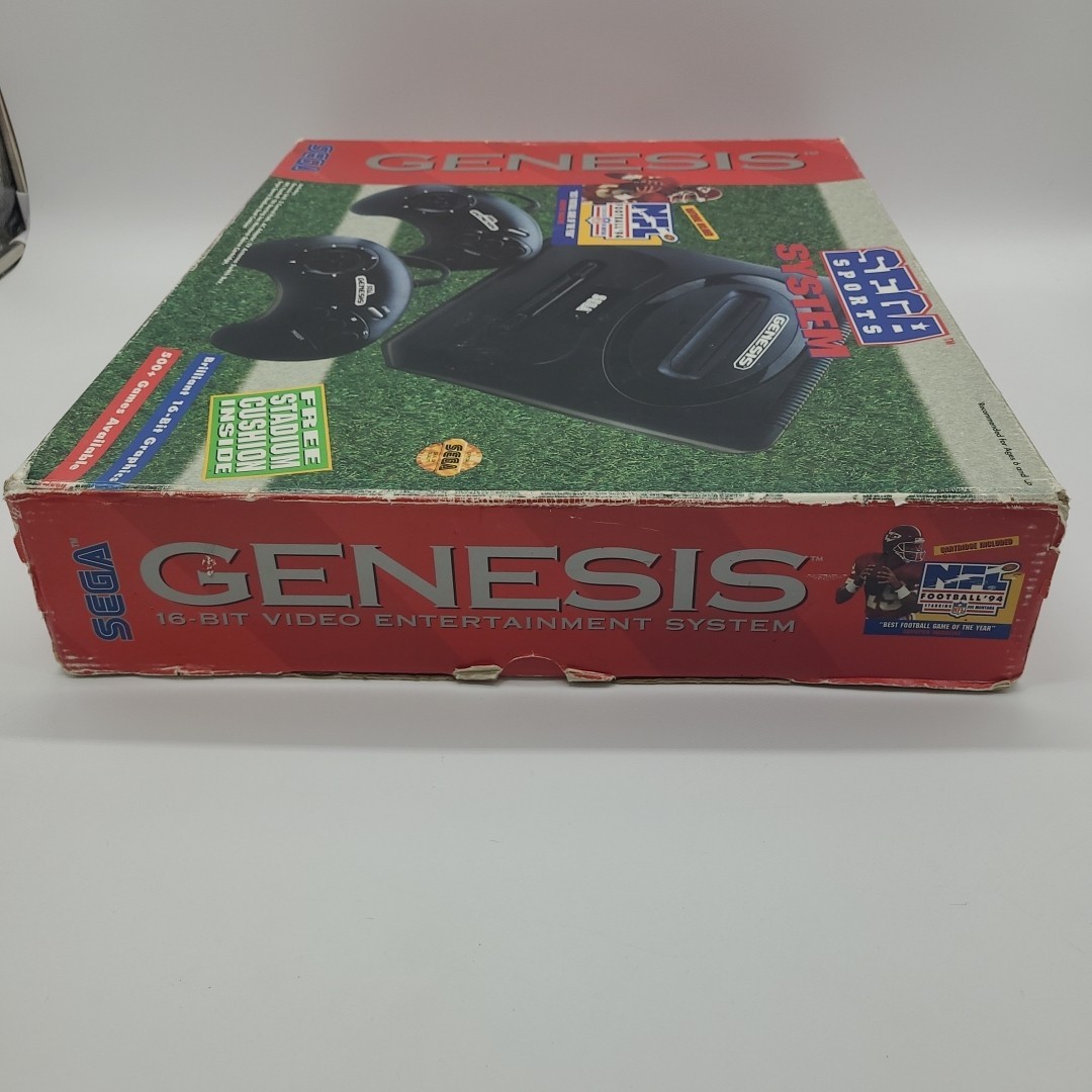 Sega Genesis Sega Sports System NFL Football 94 Console Complete Missing Cushion