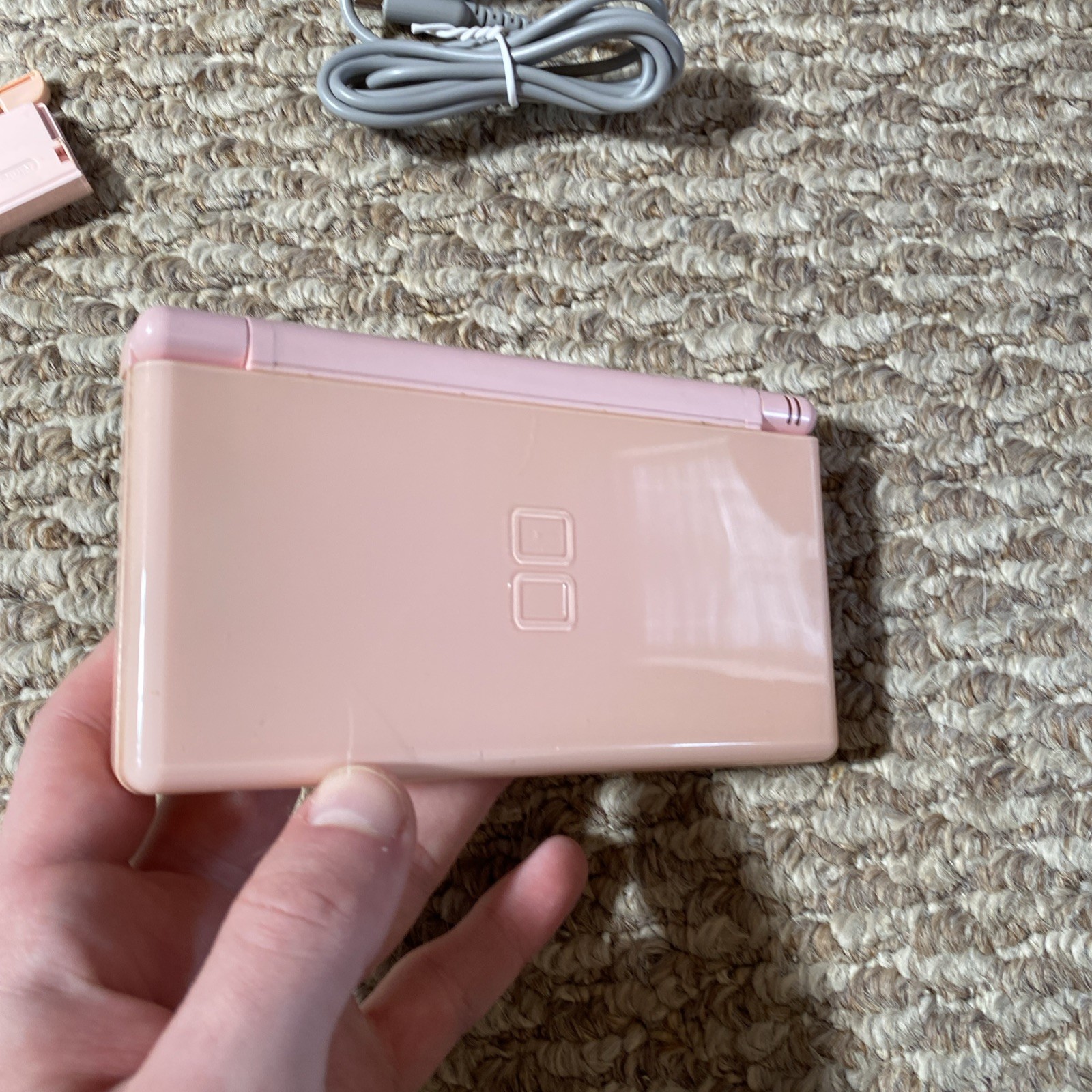 Nintendo DS Lite Coral Pink Handheld System WITH CHARGER AND STYLUS! USA Version