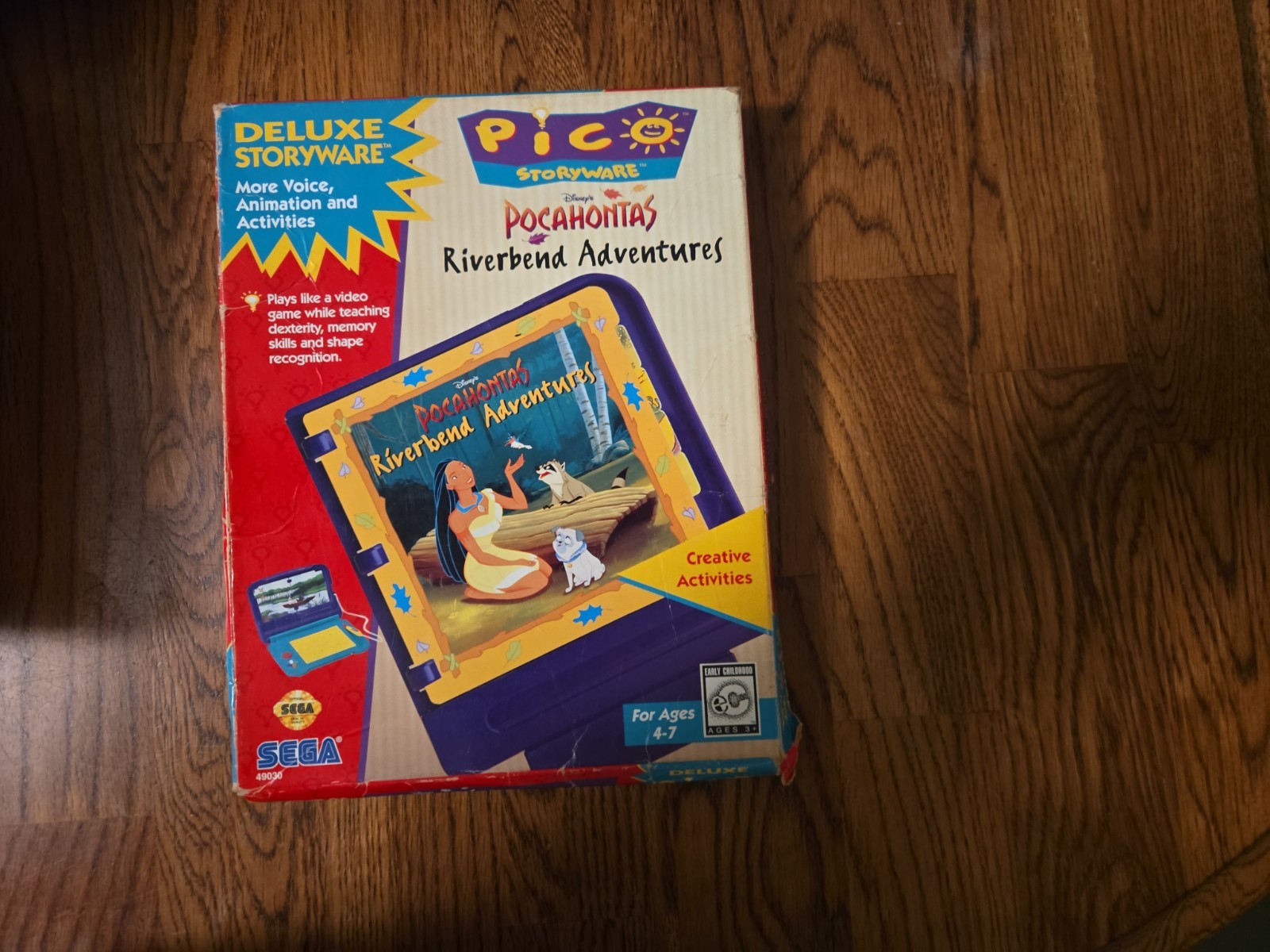 VINTAGE SEGA PICO LEARNING SYSTEM CONSOLE W/ 6 GAMES Lion King, Mickey And More