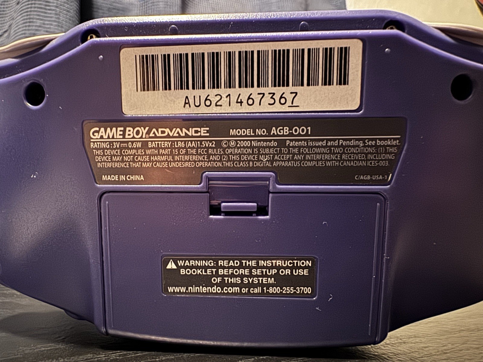 Nintendo Game Boy Advance Handheld System – Indigo