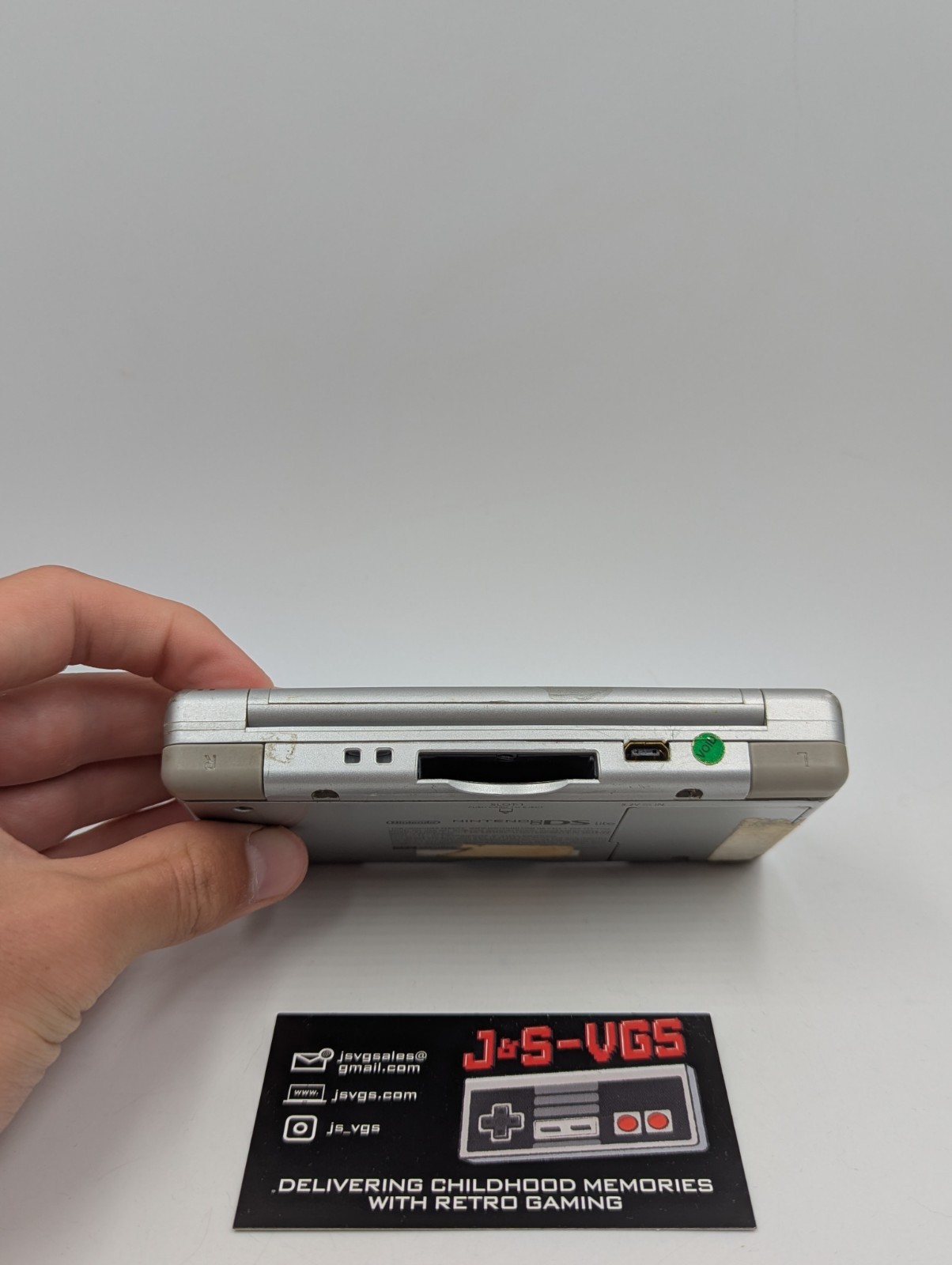 Nintendo DS Lite Platinum Silver Black Top Screen AS IS Parts Repair