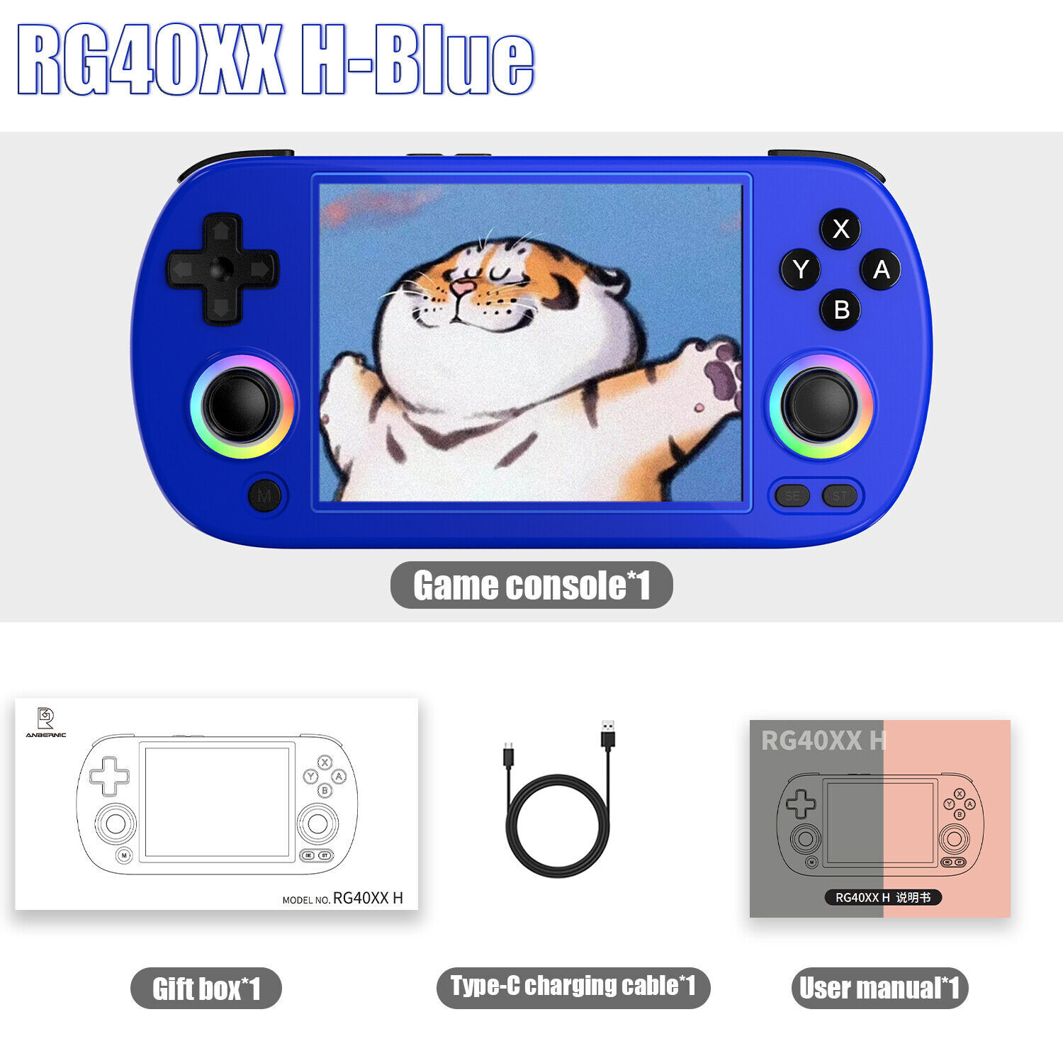 ANBERNIC RG40XX H Linux 64-Bit Retro Handheld Game Console 4.0-inch IPS 3200mAh