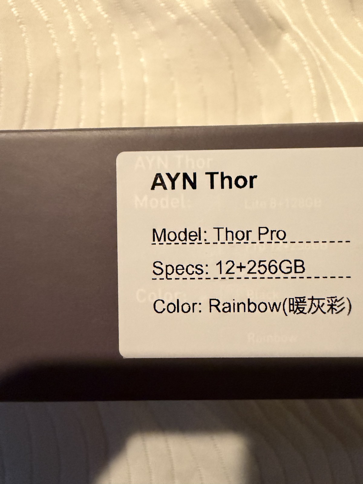 Ayn Thor Pro 12GB Ram + 256 GB Storage Rainbow android device/gaming console