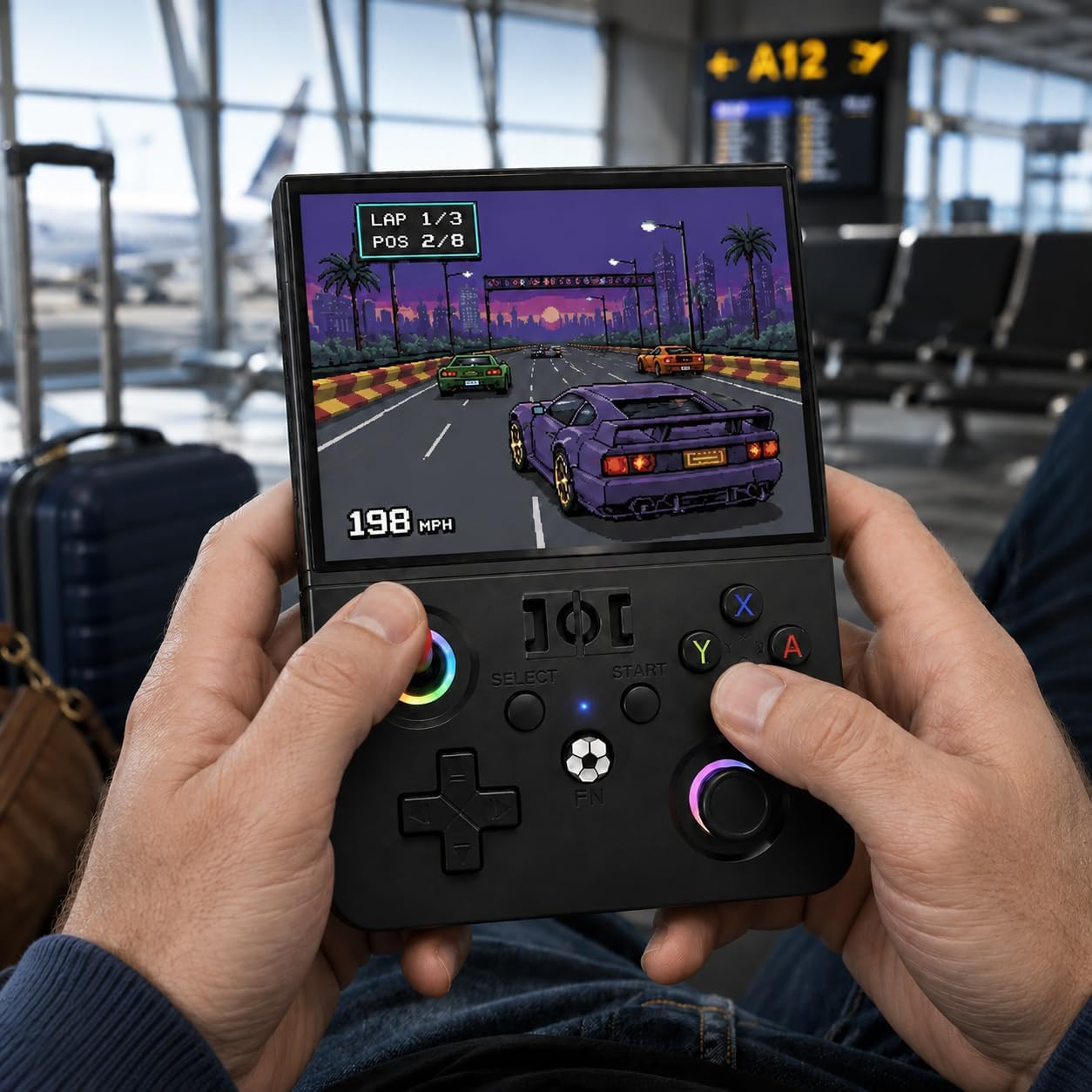 R36MAX2 Retro Handheld Game Console, 4.5-Inch 1024X768 IPS Screen, 128GB 22000+