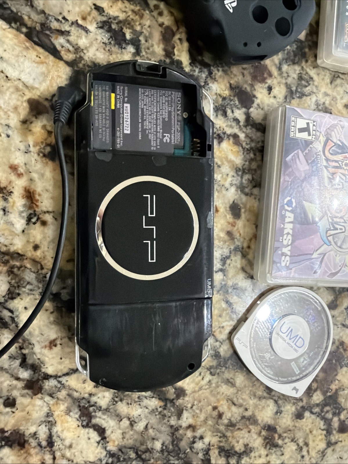 Sony Playstation Portable PSP PSP-3001 Plus 3 Games, No Battery Or Cover