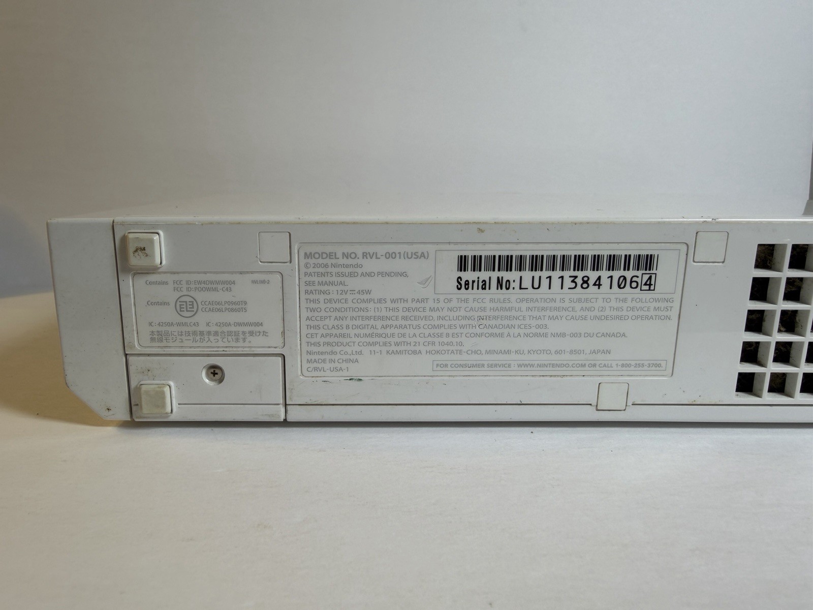 Nintendo Wii Replacement Gamecube Compatible RVL-001 Tested Works Console ONLY