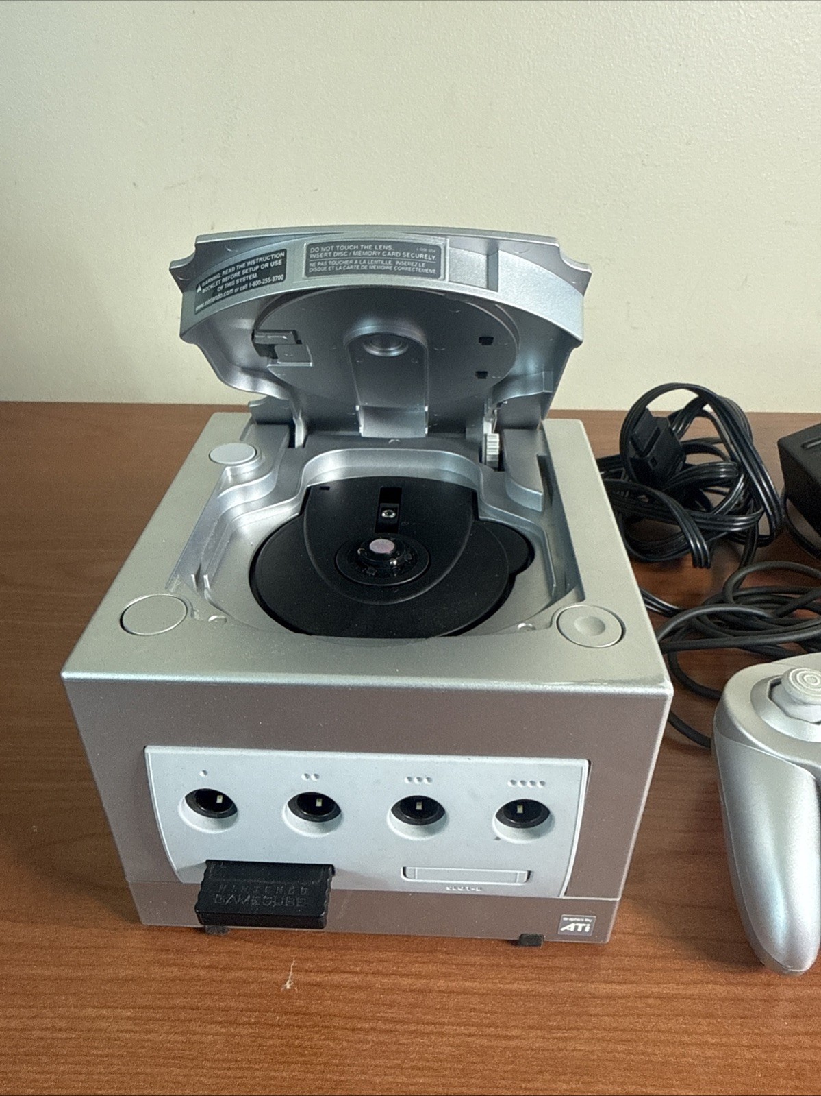 Nintendo GameCube Platinum Console + Controller ++Tested +Memory Card Dol-014