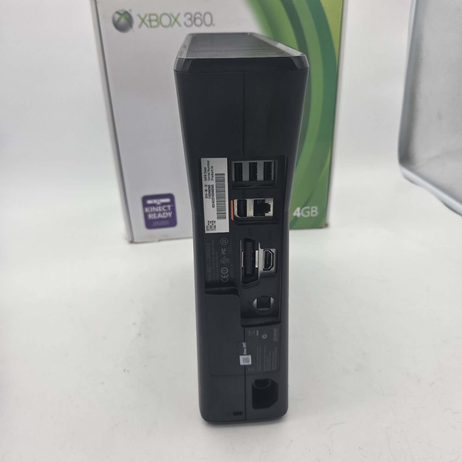 Microsoft Xbox 360 Slim 4GB Black Matte Console Model 1439 Complete In Box VGC