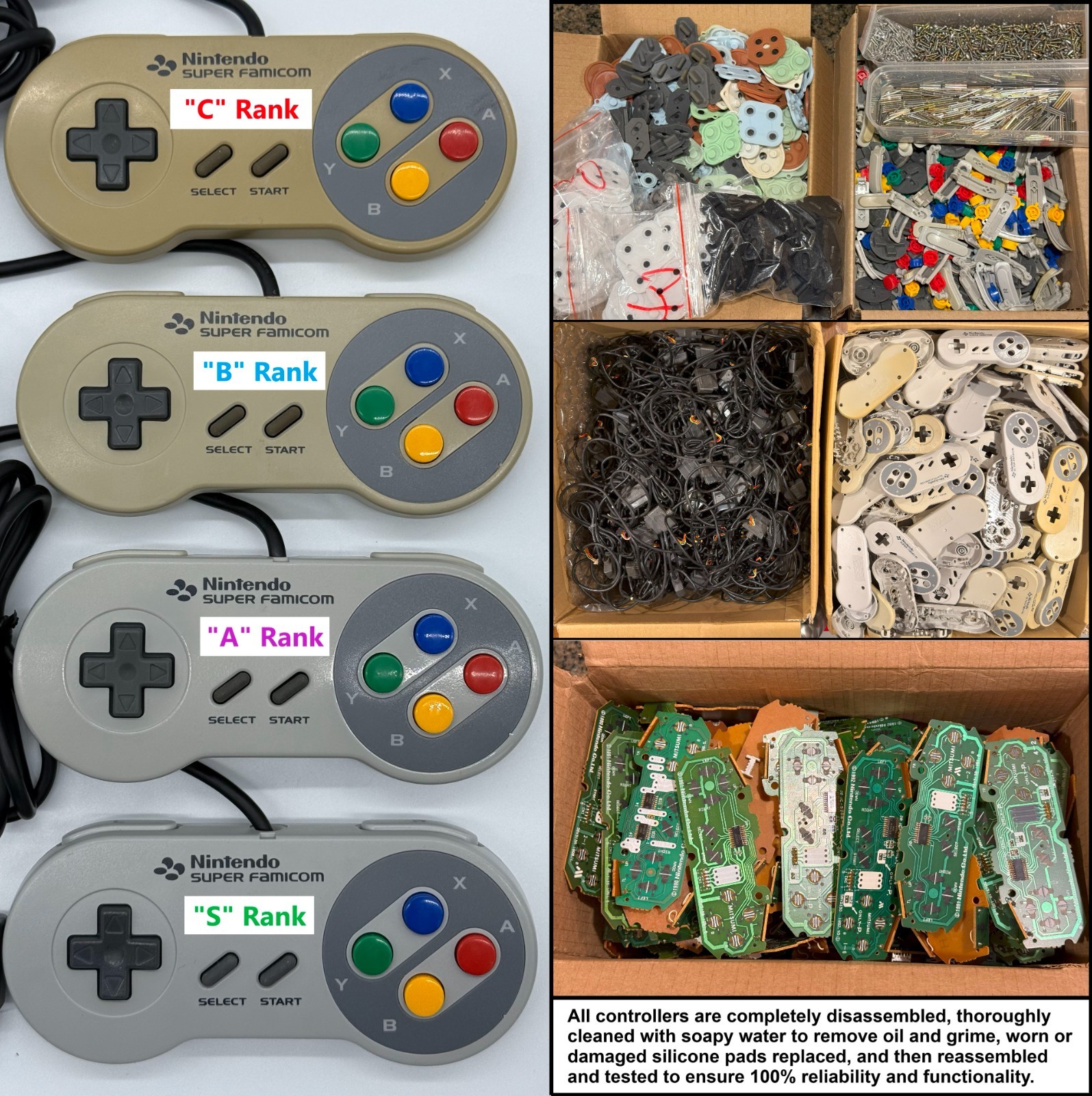Super Nintendo SNES Console Bundle Full Recap, jail bar & audio fix, 🇺🇸 Seller