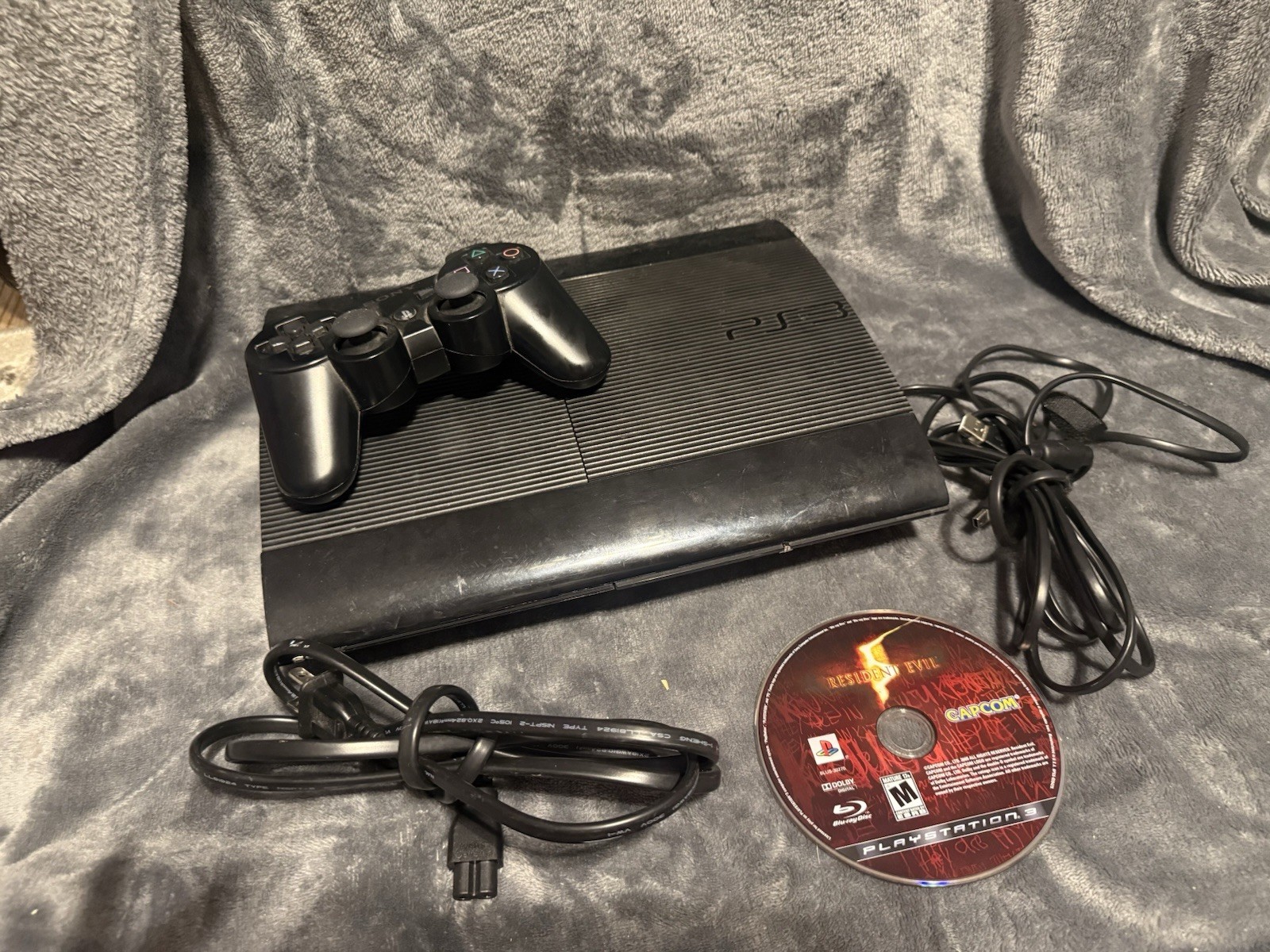 Sony PlayStation 3 Super Slim Black 250GB Console Video Game System w Controller