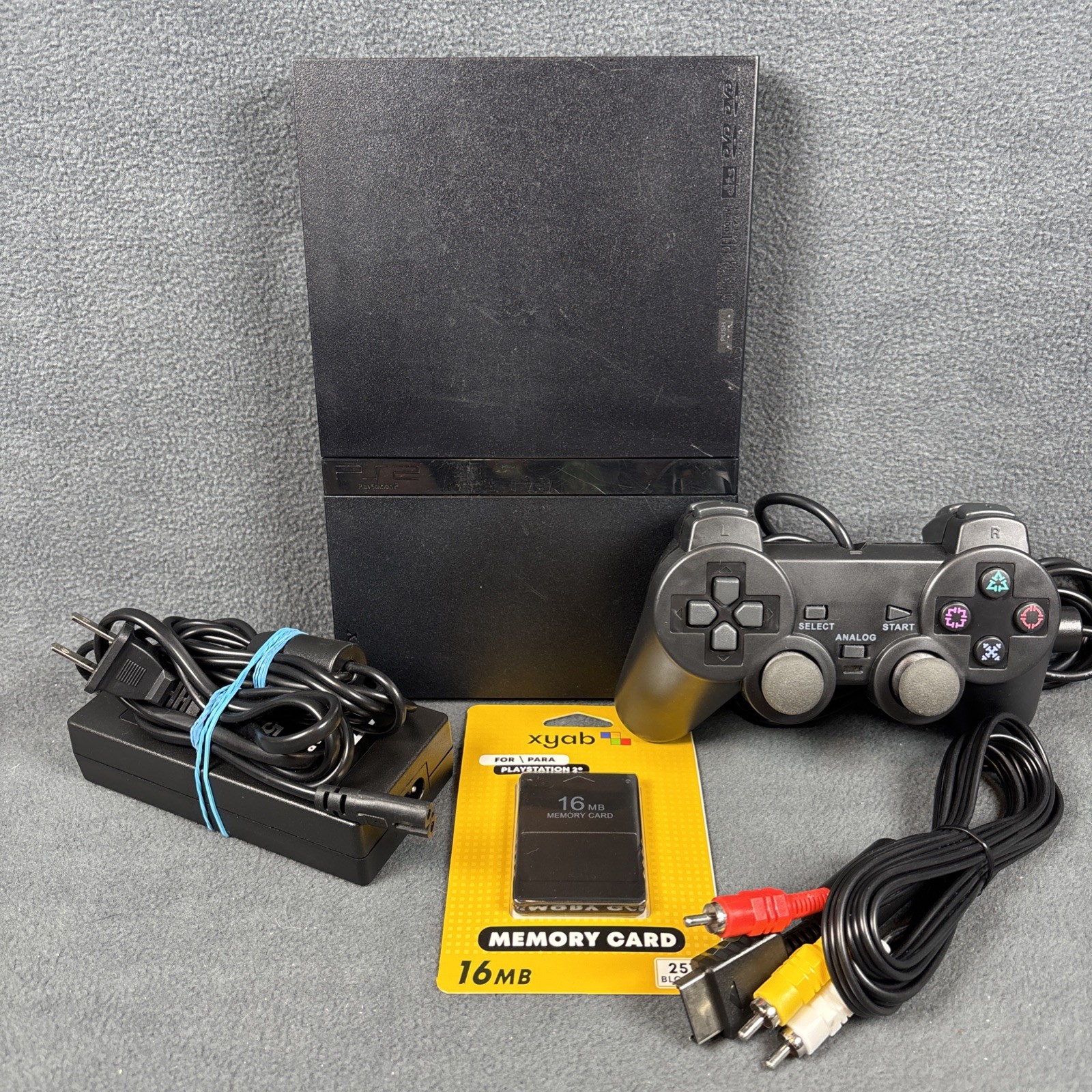 PlayStation 2 Slim SCPH-70012 Black Console w/ Cables – Tested, READ DESCRIPTION