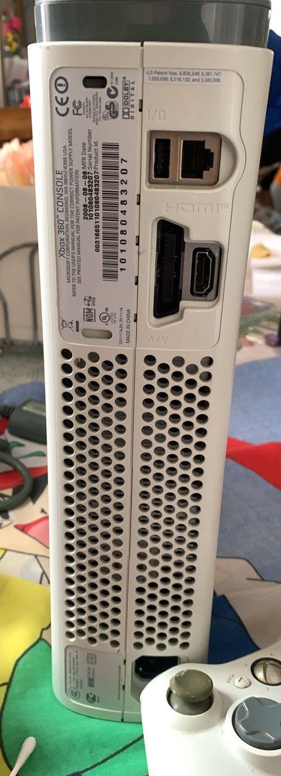 Microsoft XBox 360 Core Matte White Video Game Bundle(Tested)60GB.