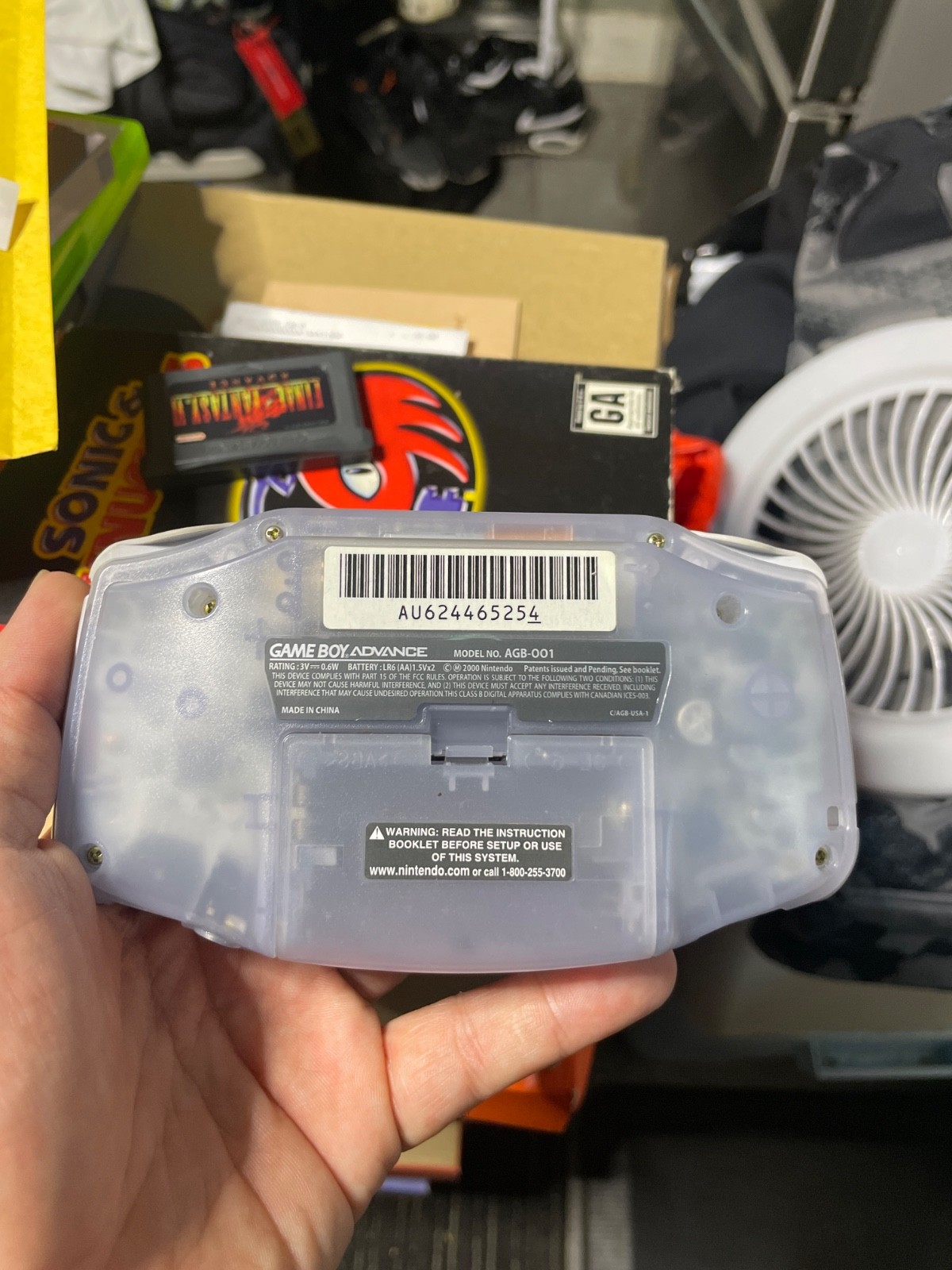 Nintendo Game Boy Advance Console System – Clear Glacier