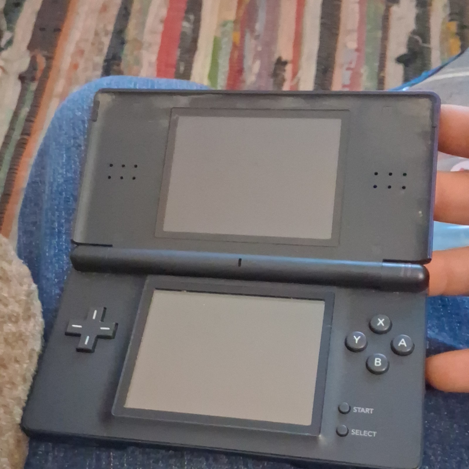 Nintendo DS Lite Purple and Black Dual Screen Handheld Console