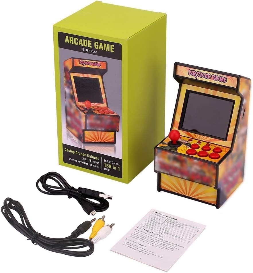 Portable Retro Game Console 16-Bit Games 2.8in Screen Rechargeable TV Output