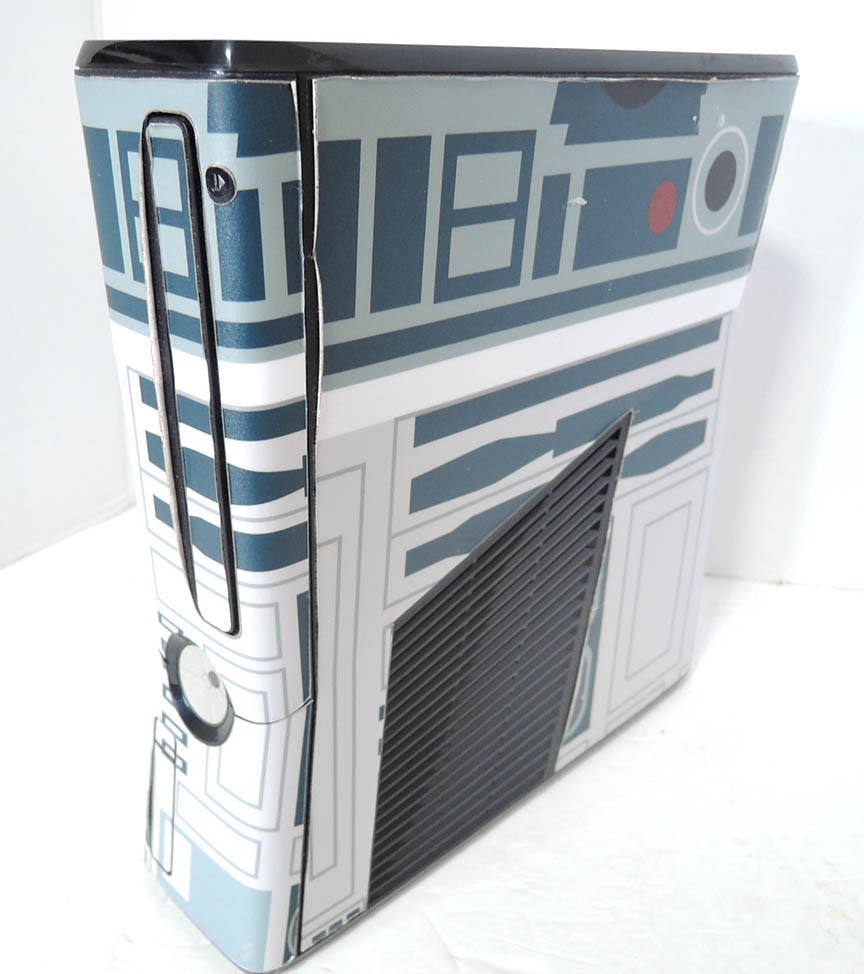 WORKING MICROSOFT XBOX 360 STAR WARS AFTERMARKET SKIN R2D2 EDITION 250GB
