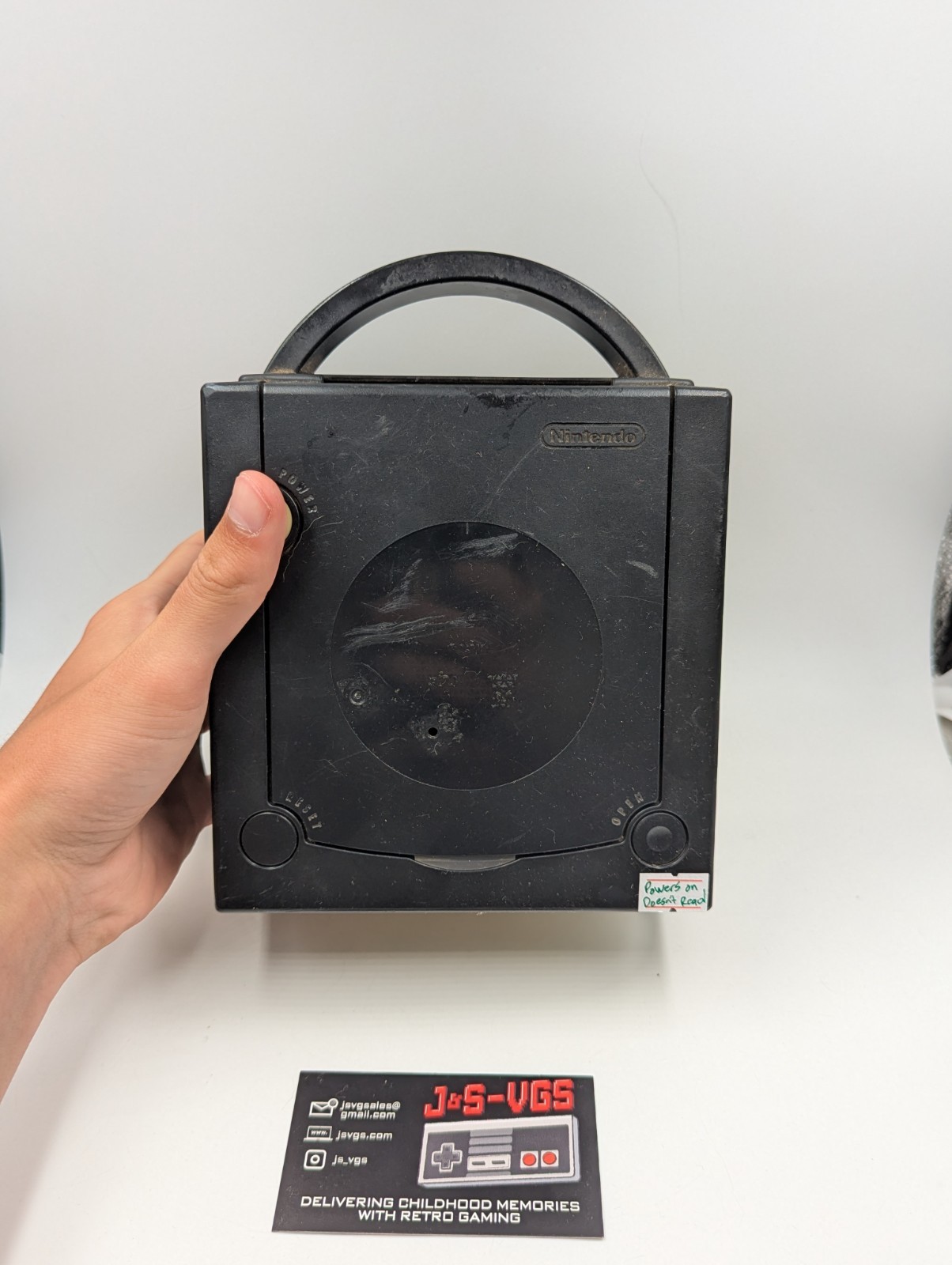 Nintendo GameCube Jet Black No Disc Read AS IS Console Yobo Controller