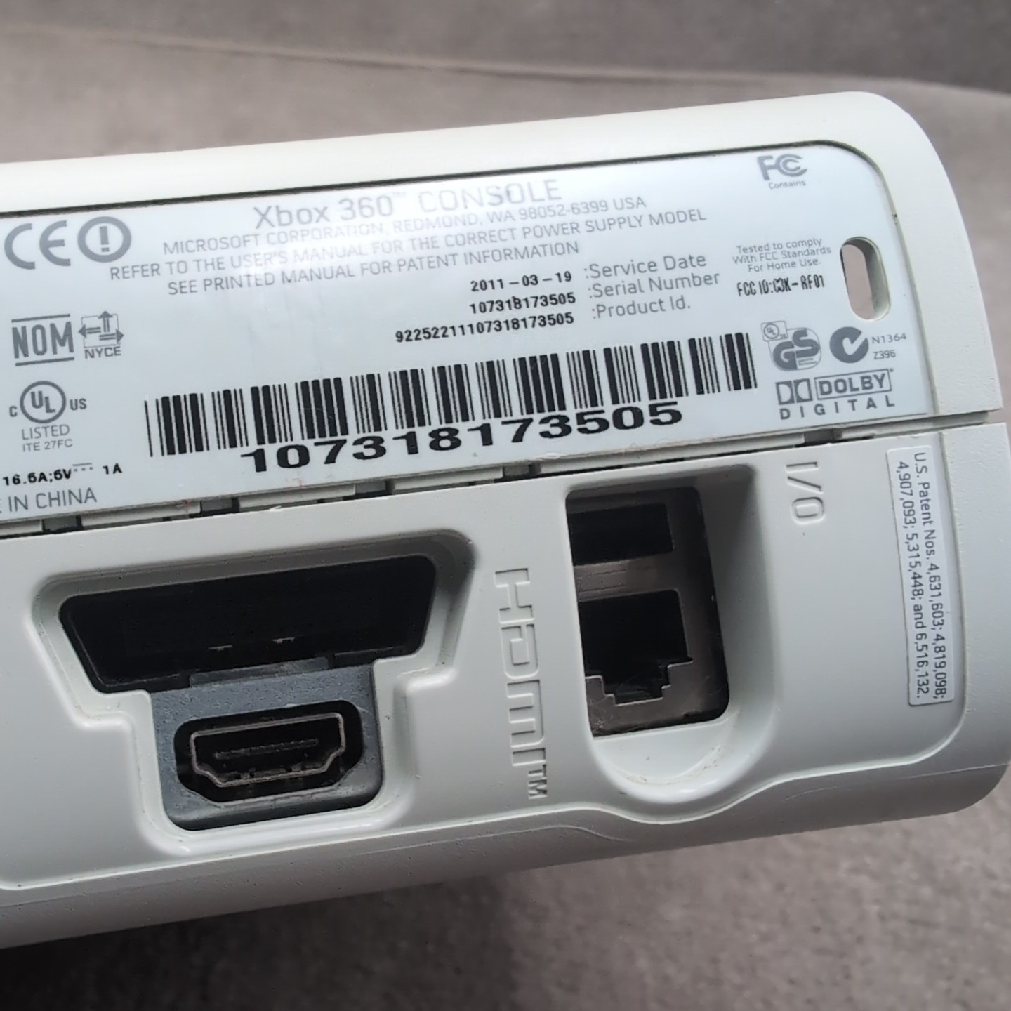 Microsoft Xbox 360 Game Console for Parts/Repair Spits Out Disc