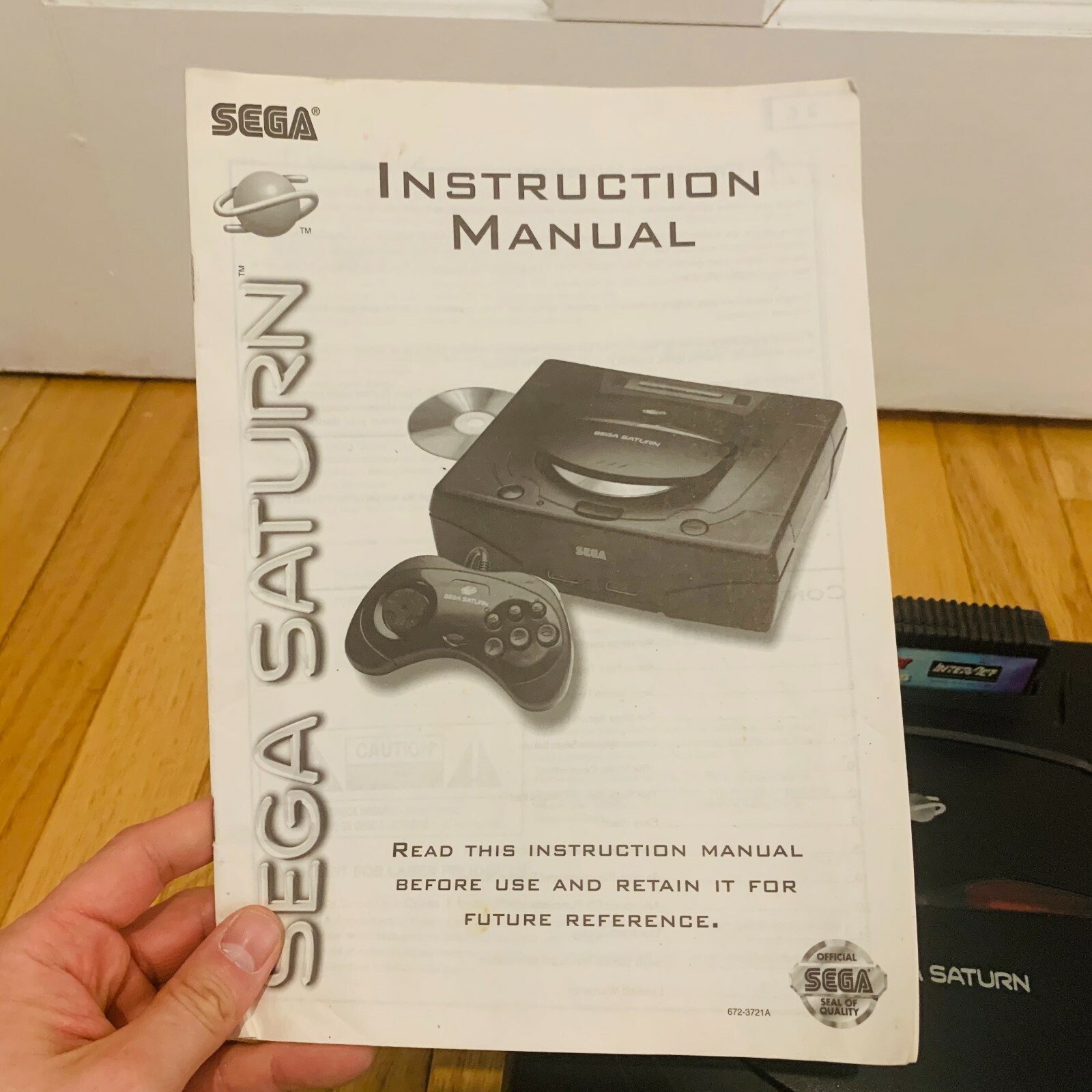 SEGA Saturn Black Console Bundle MK-80000, 4 Games + 1 Controller FOR PARTS