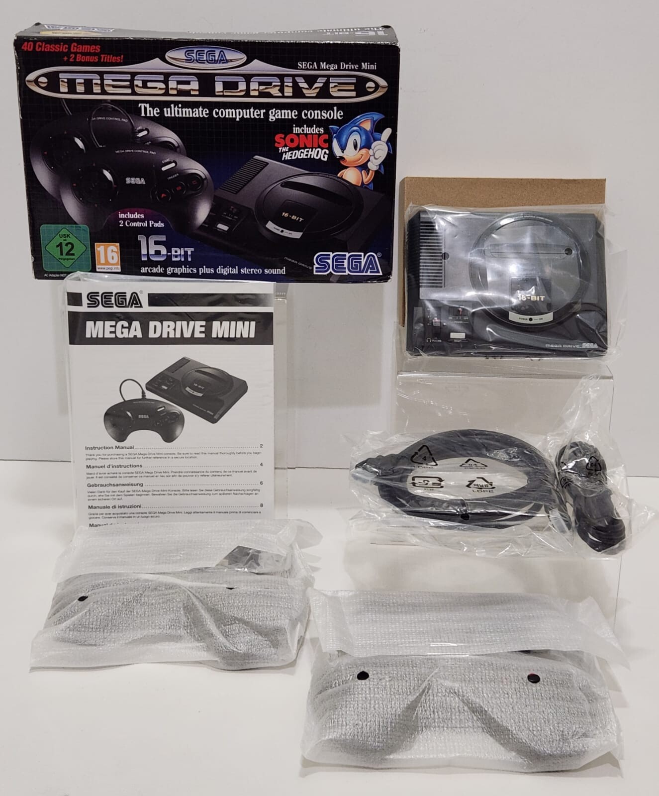 EU SEGA Mega Drive Mini By SEGA Console 42 GAMES 30 Years Genesis EUropean