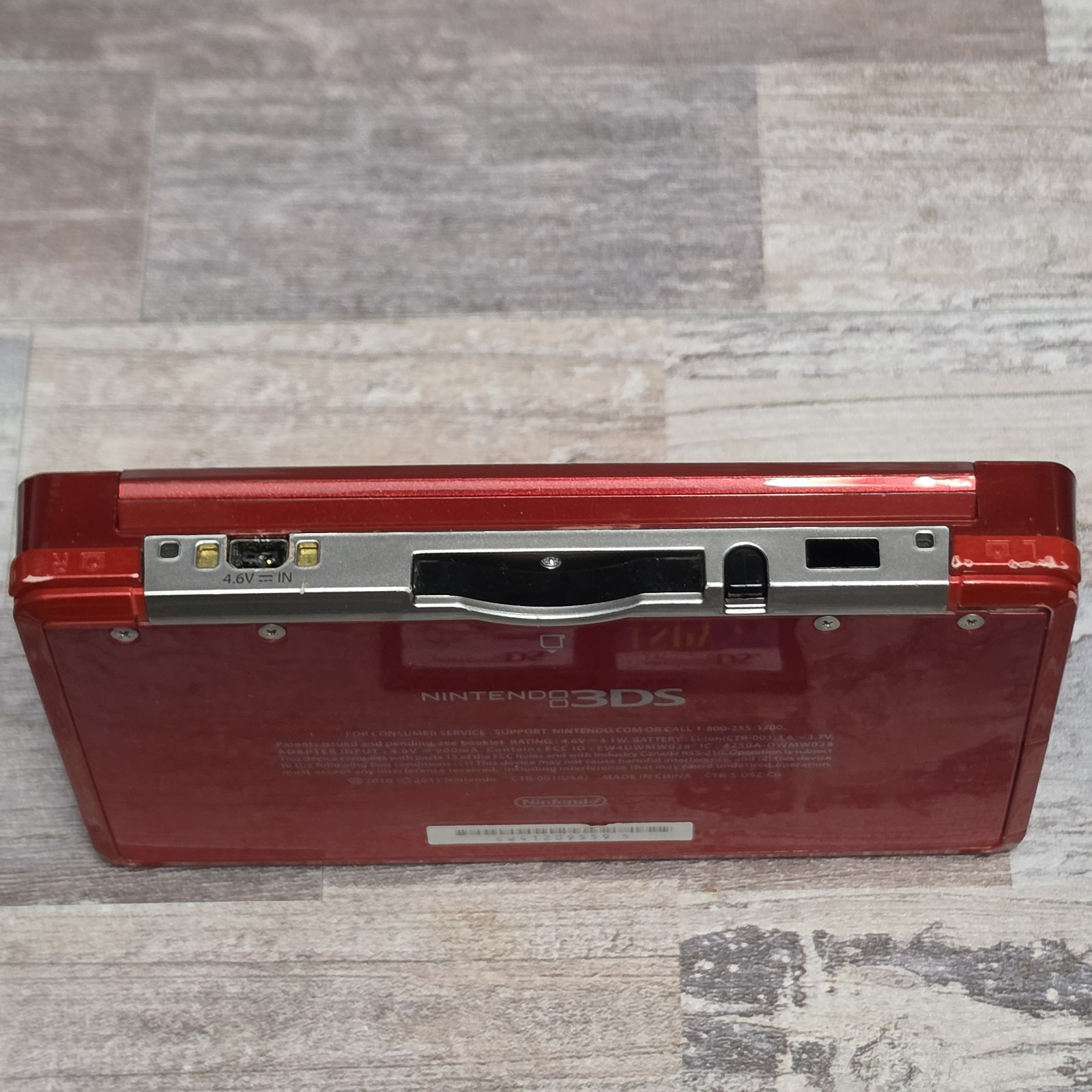 Nintendo 3DS Handheld System Flame Red CTR-001 USA with Games and Charger Bundle