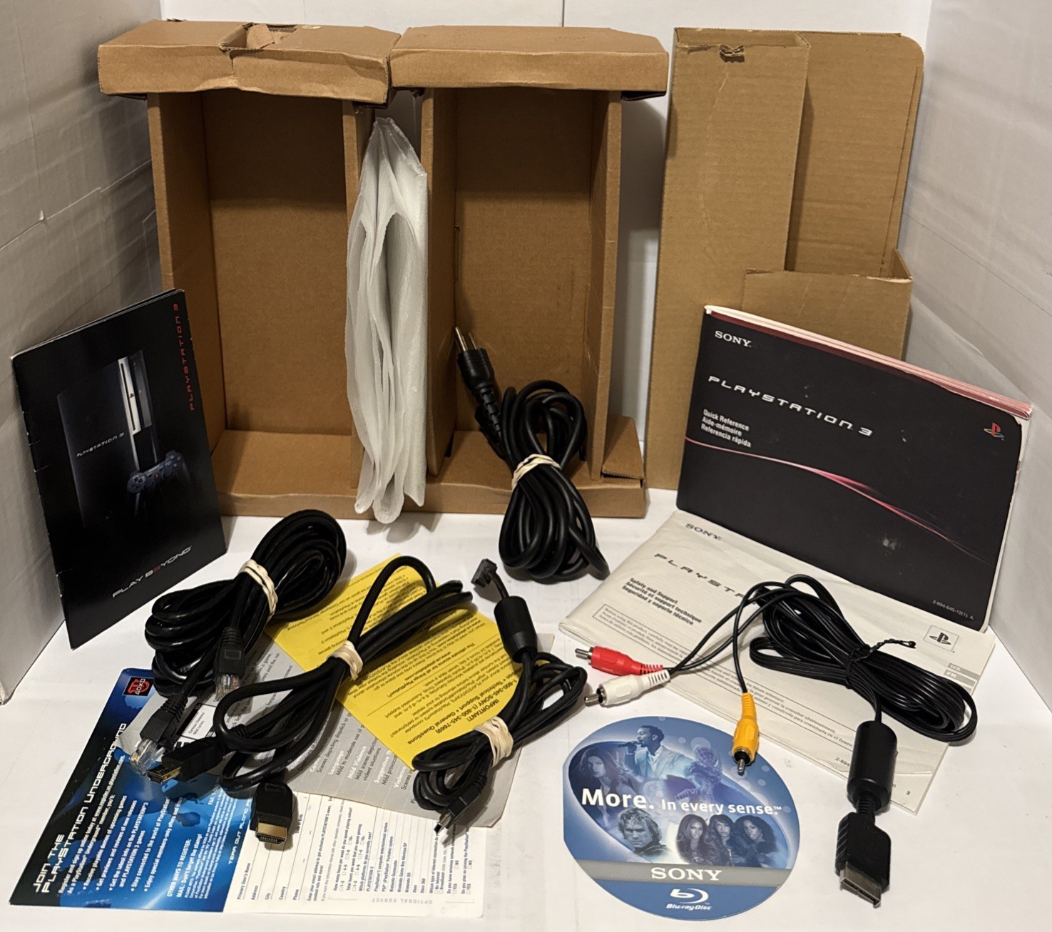 Sony PlayStation 3 CECHB01 20GB Complete w Box PS1 PS2 PS3 Tested 👀 Very Clean