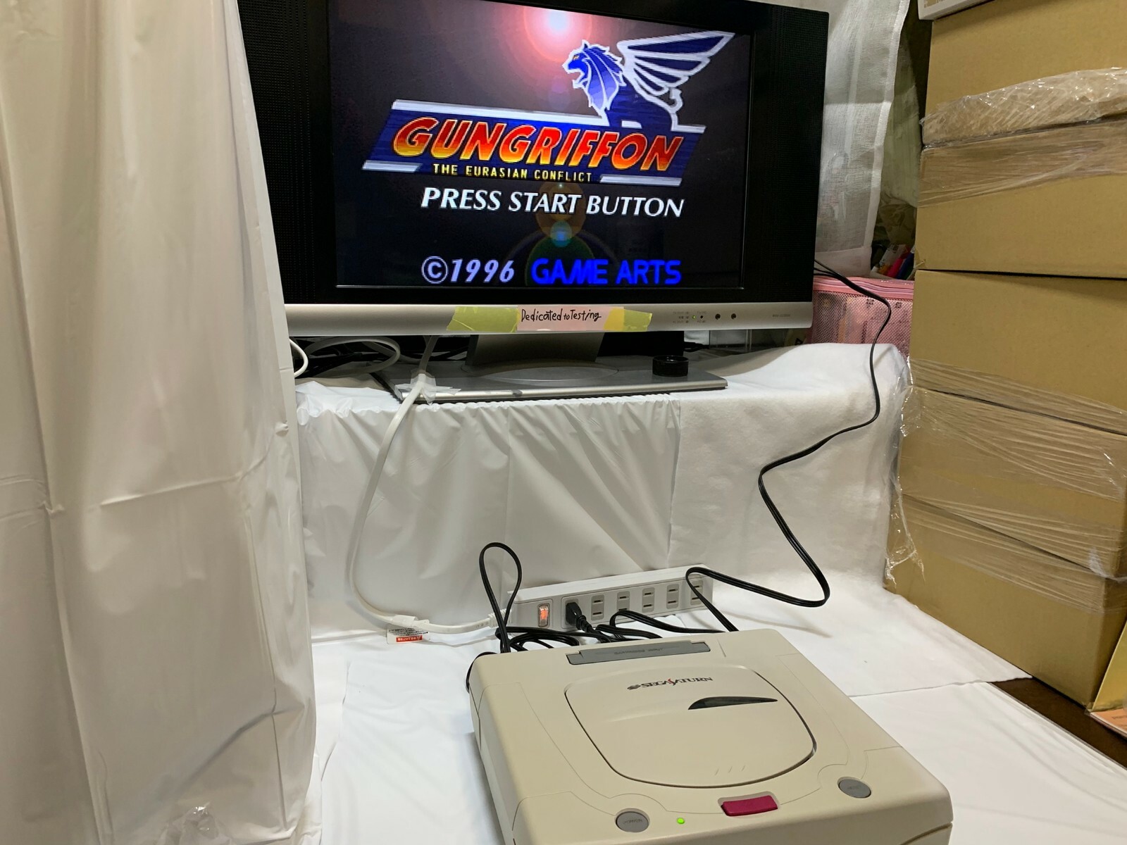 Sega Saturn WHITE Console Tested System HST-3220 JAPAN «NTSC-J» clean up inside