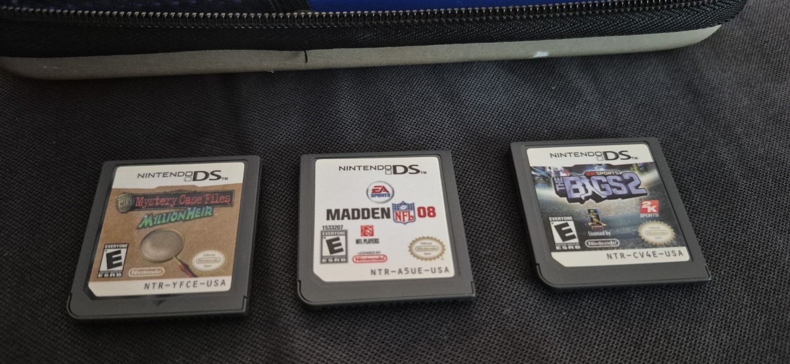 Original Nintendo DS NTR-001 Blue (No Charger) Games And Case TESTED & WORKING