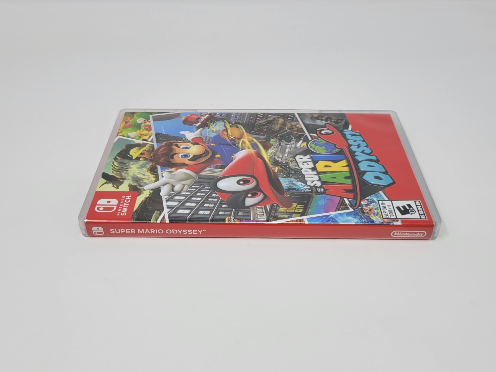 Nintendo Switch Console Neon Blue Red Joycons w/ Mario Odyssey Smash & Strikers
