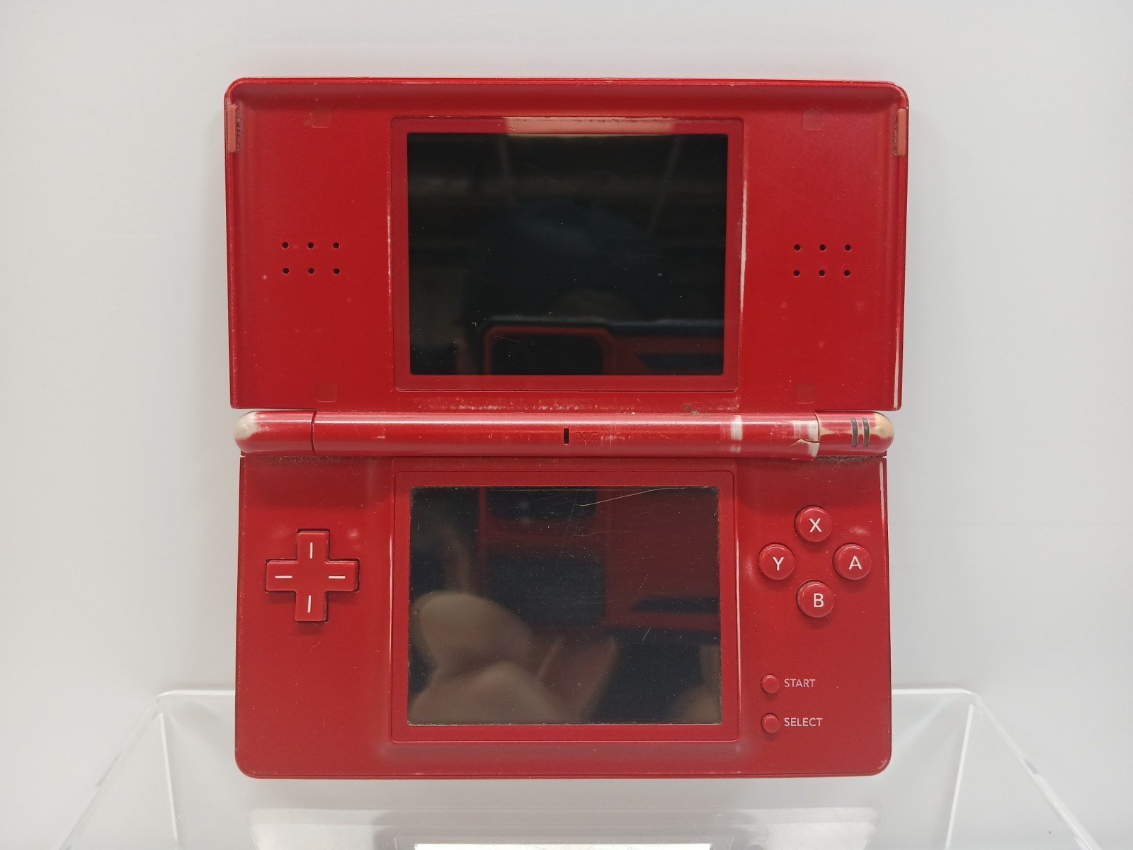 Nintendo DS Lite Red Mario Edition Console USG-001 FOR PARTS or REPAIR