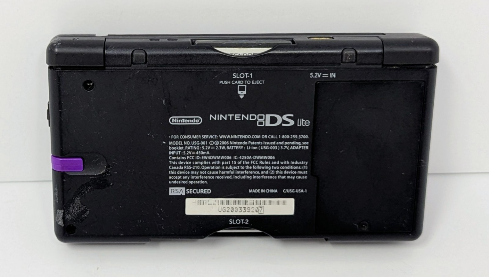 Nintendo DS Lite Cobalt Blue System Bundle w/ Diddy Kong Racing – Broken Hinge