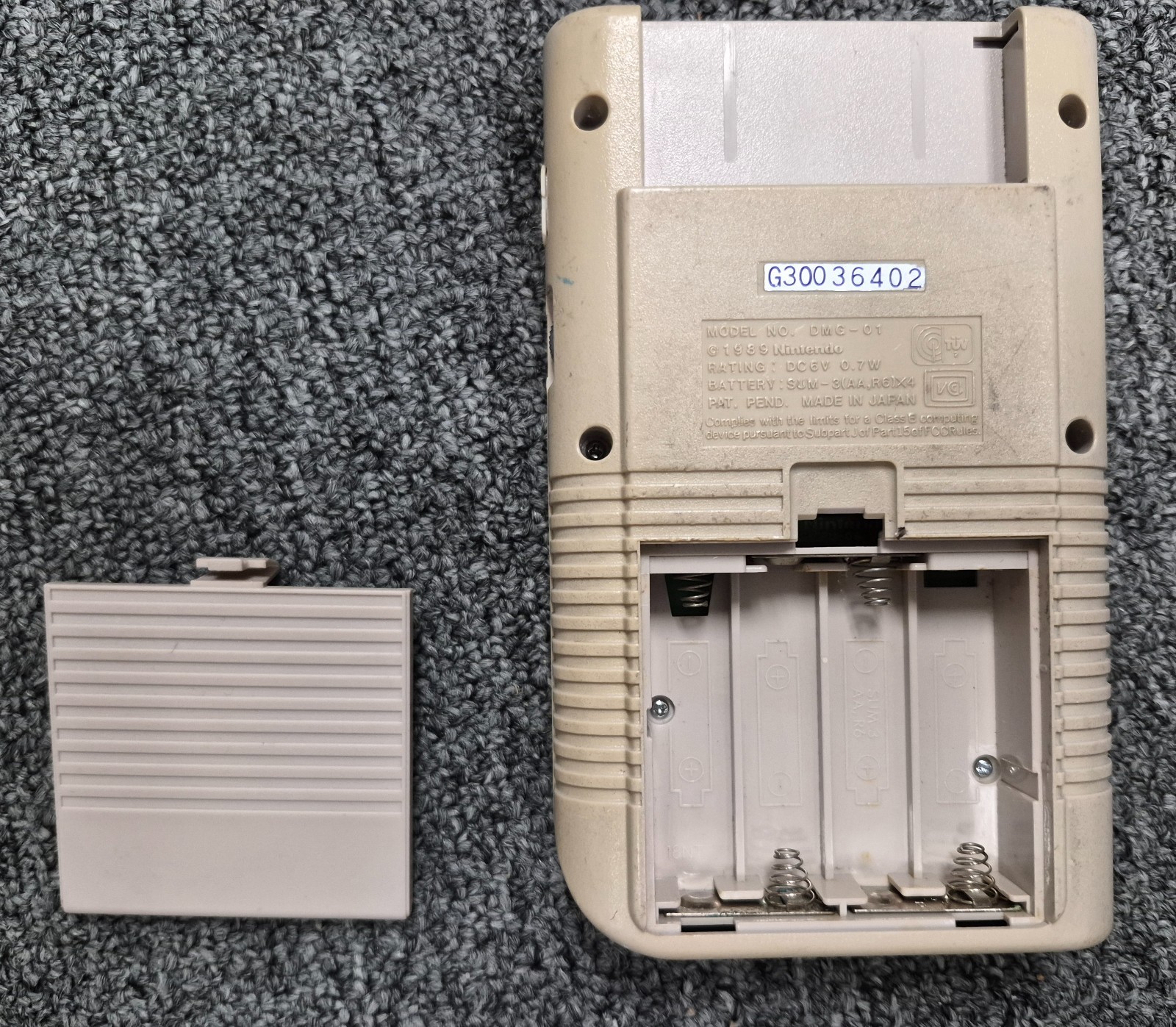 Nintendo Game Boy Launch Edition Handheld System Original GB Gray Tested!