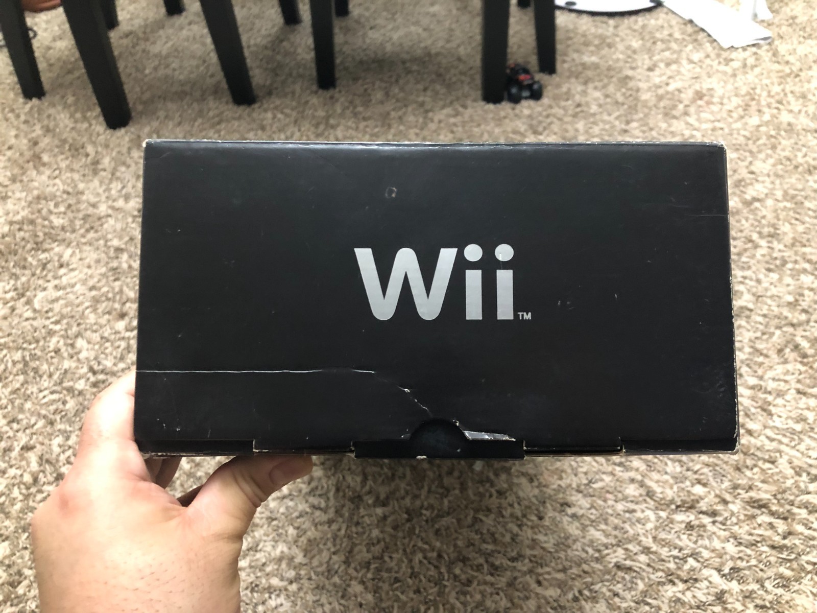 Nintendo Original Wii Mario Kart Bundle Black Console With Wii Wheel Sealed game