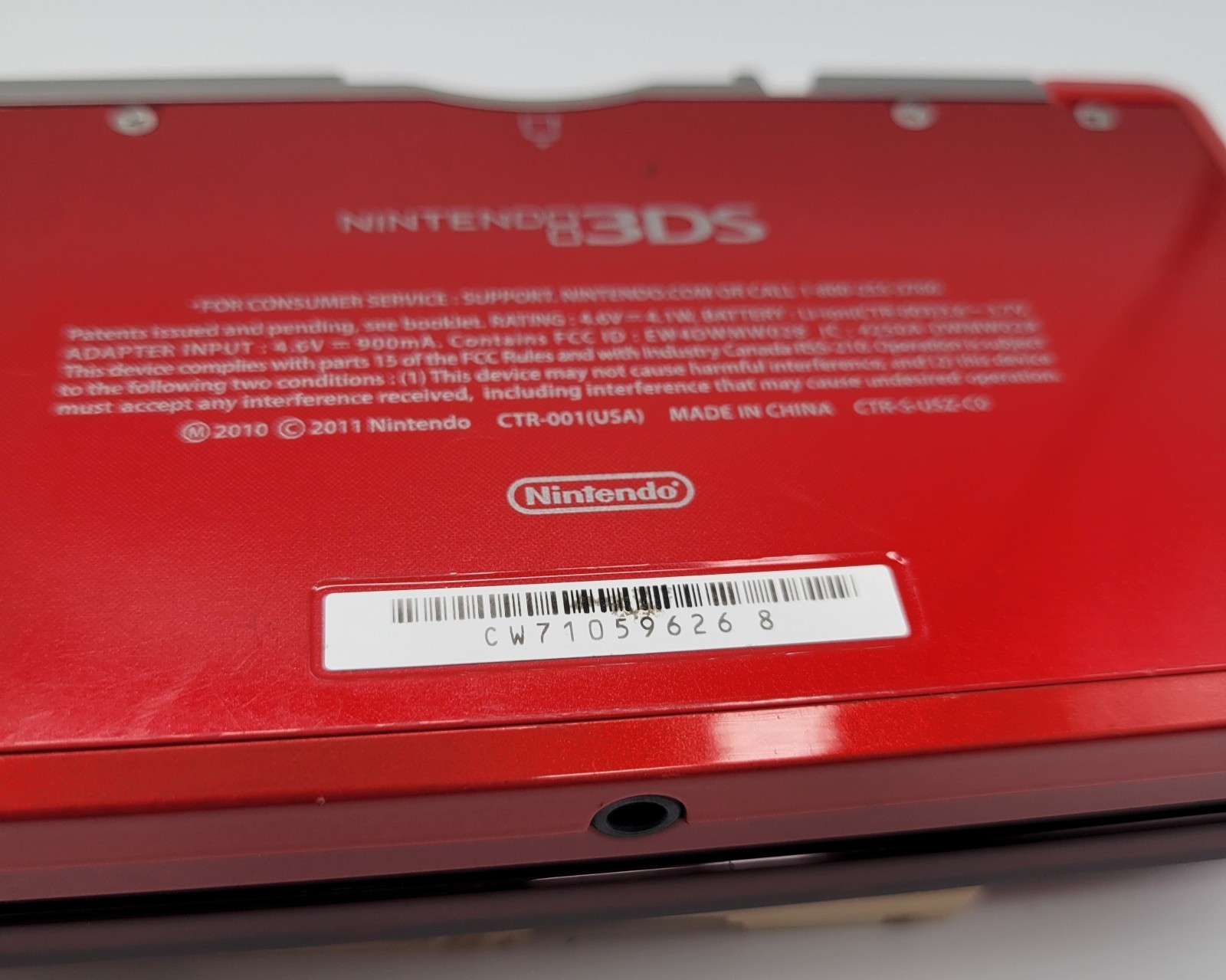 Nintendo 3DS Red Bundle with (10) Games Charger Tested Mario Pokemon Yoshi
