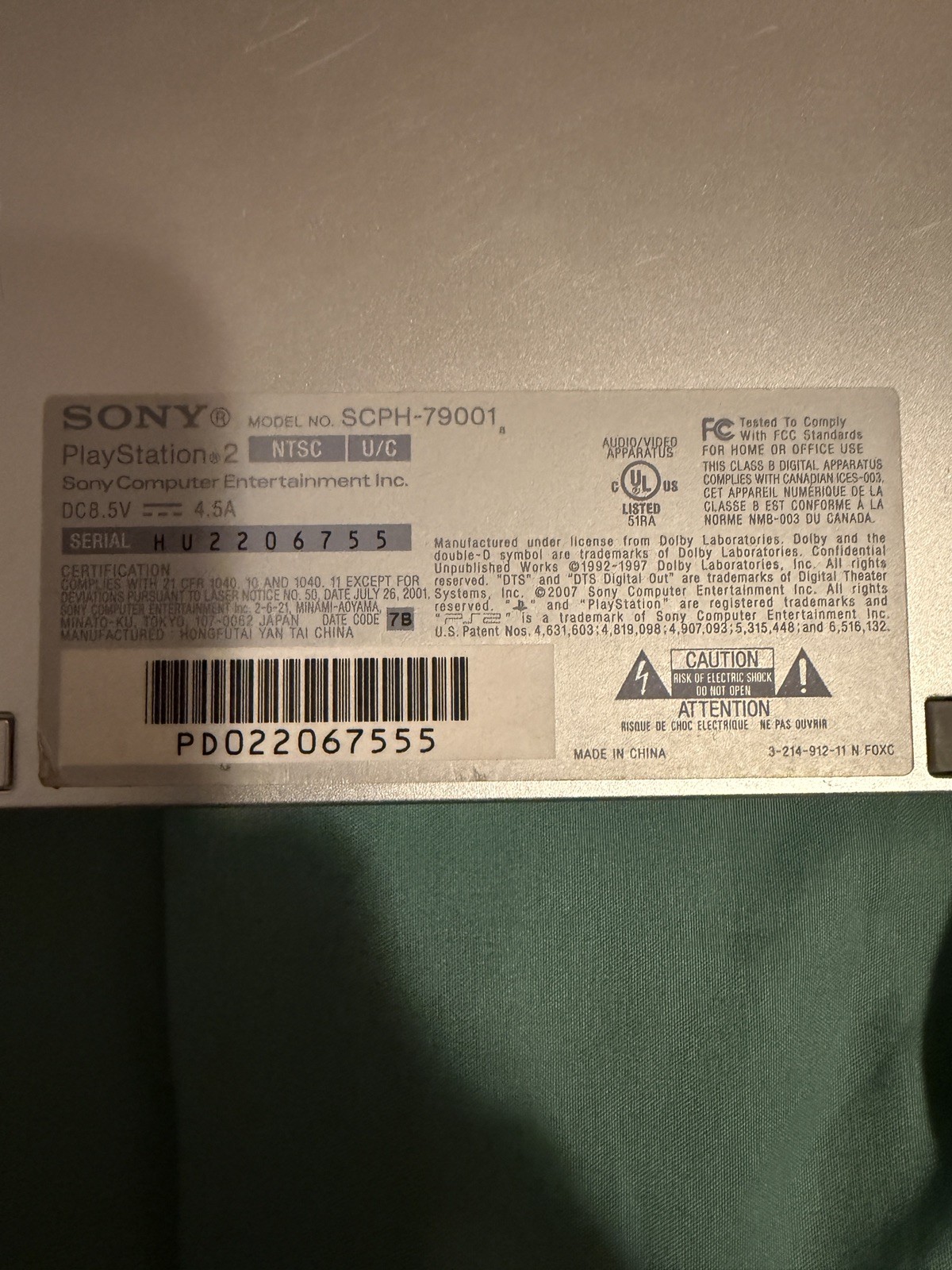 Sony PlayStation 2 PS2 Slim SCPH-79001 Game Console – Tested with game