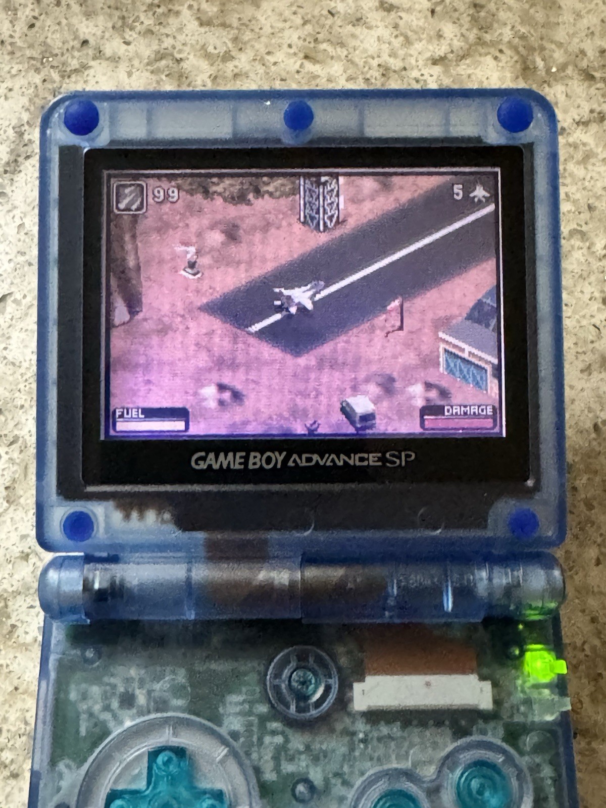 Nintendo Gameboy Advance GBA SP Handheld System Console Clear Blue AGS-001
