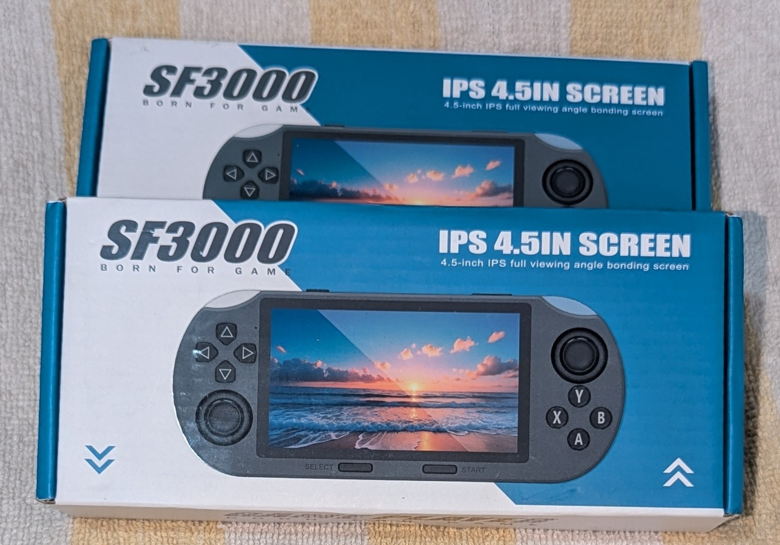 SF3000 Handheld Game Console, IPS 4.5in Screen, Gray, OTG Headphone Jack