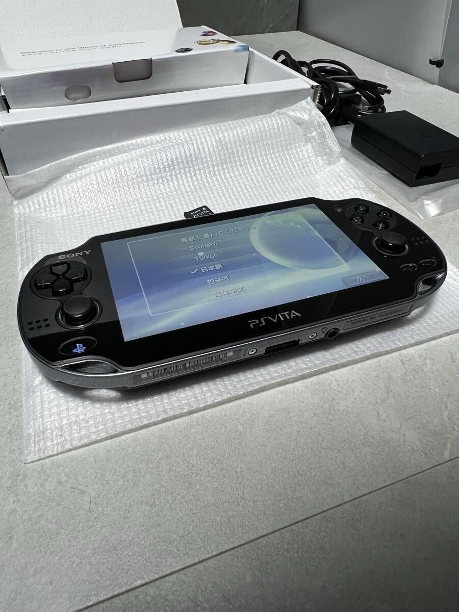 Sony PlayStation Vita PCH-1100 AB01 Crystal Black OLED 3G/Wi-Fi Japan Excellent