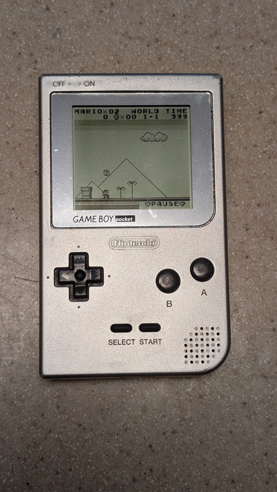 Nintendo Game Boy Pocket Silver Handheld Console System MGB-001 Tested