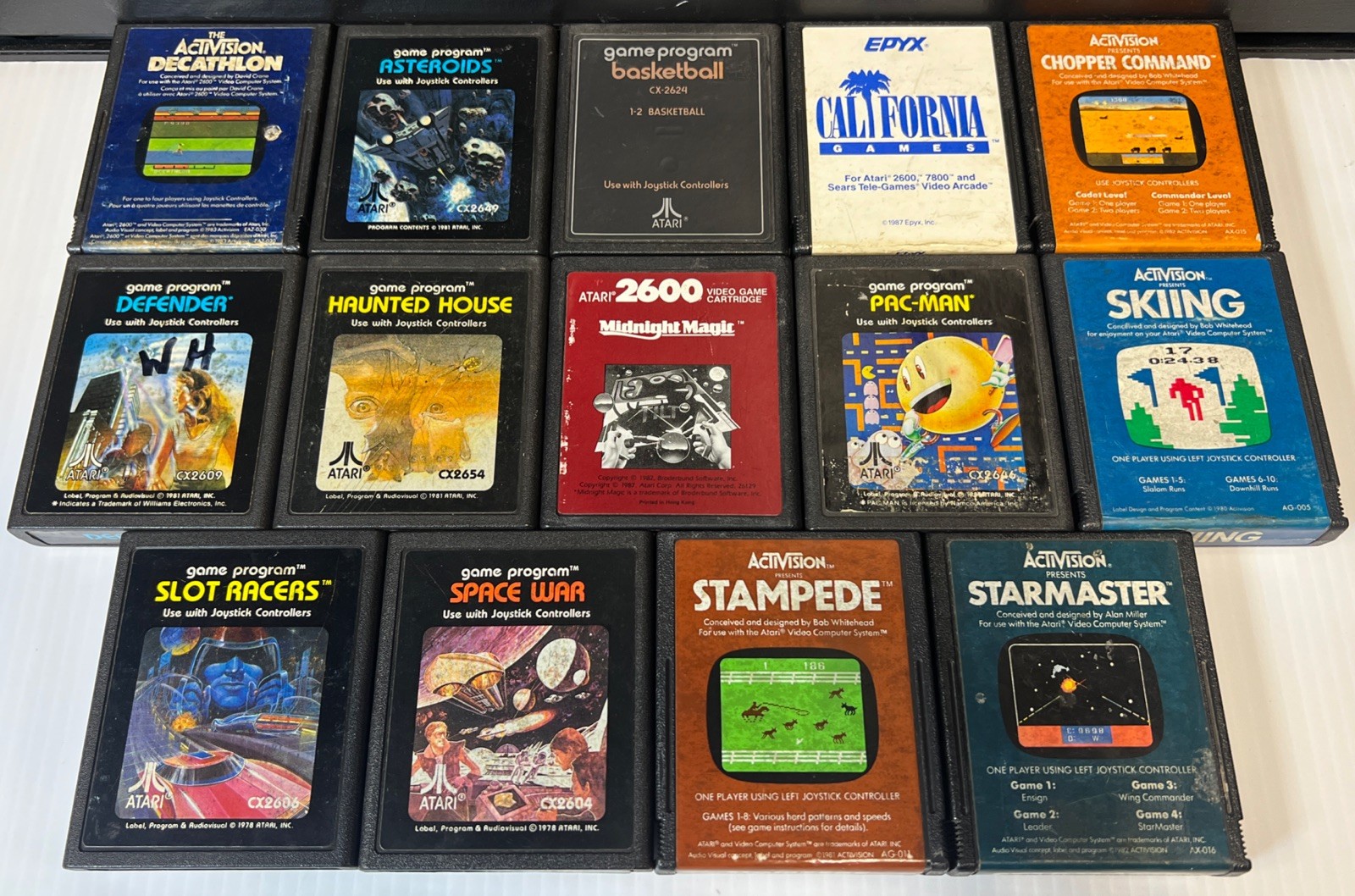Atari 2600 14 Games With Display Case preowned bundle retro gaming