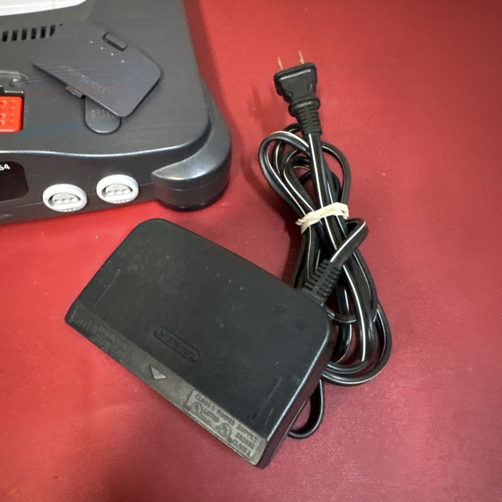 Nintendo 64 Console NUS-001 USA Model with Expansion, Power AV cables See Pics D
